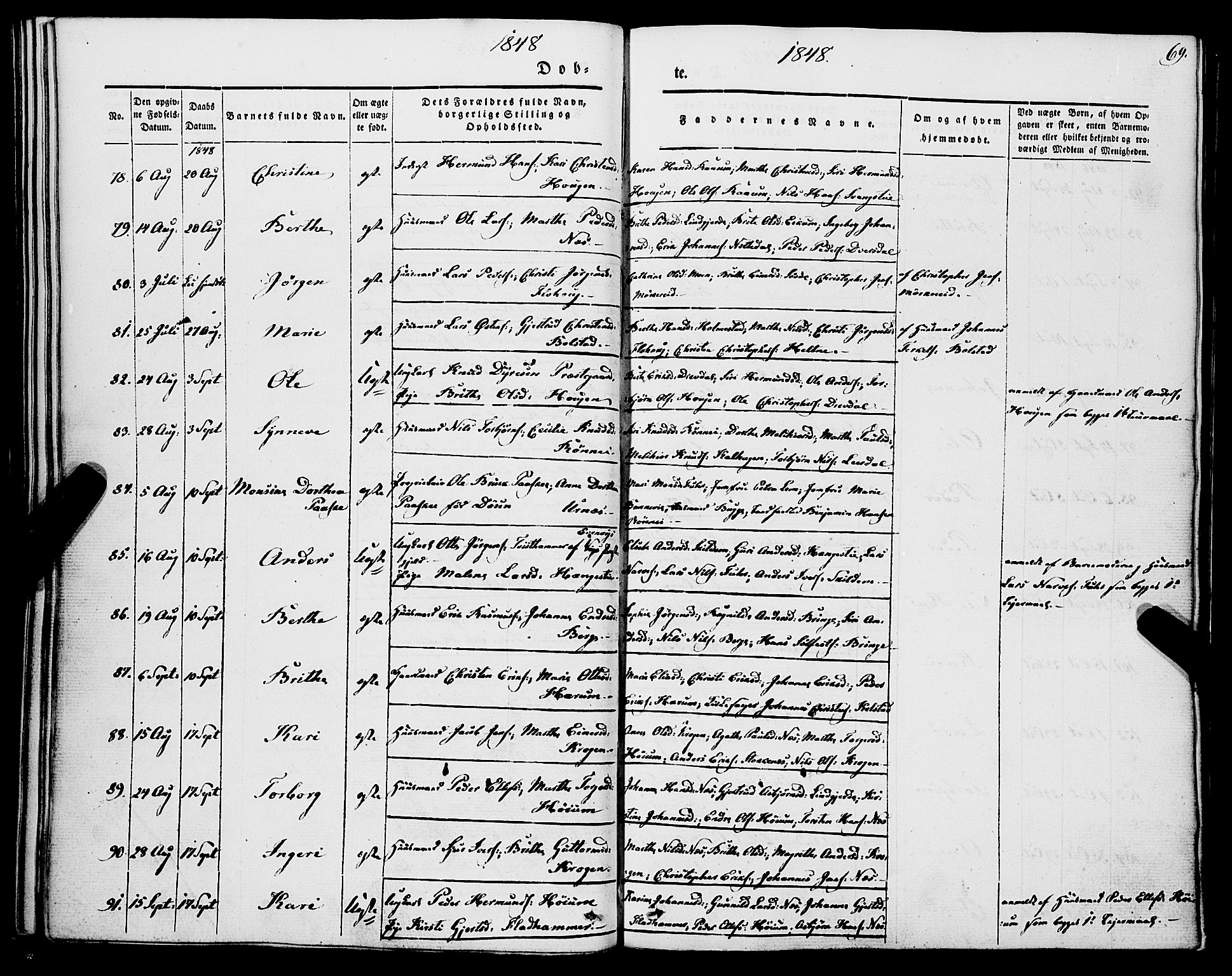 Luster sokneprestembete, AV/SAB-A-81101/H/Haa/Haaa/L0006: Parish register (official) no. A 6, 1840-1848, p. 69