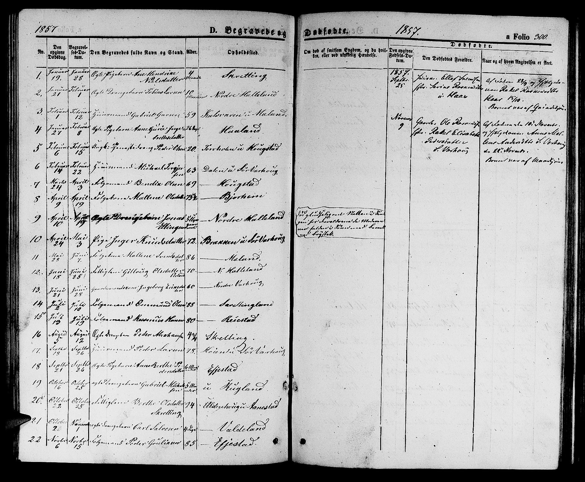 Hå sokneprestkontor, AV/SAST-A-101801/001/30BB/L0002: Parish register (copy) no. B 2, 1854-1883, p. 300