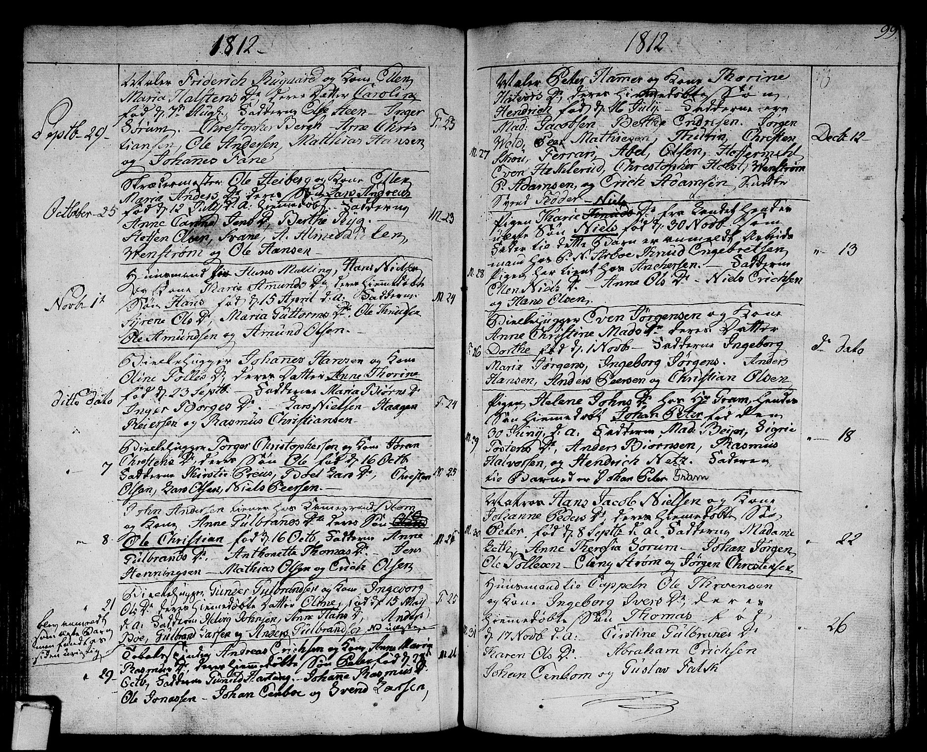 Strømsø kirkebøker, AV/SAKO-A-246/F/Fa/L0010: Parish register (official) no. I 10, 1792-1822, p. 99