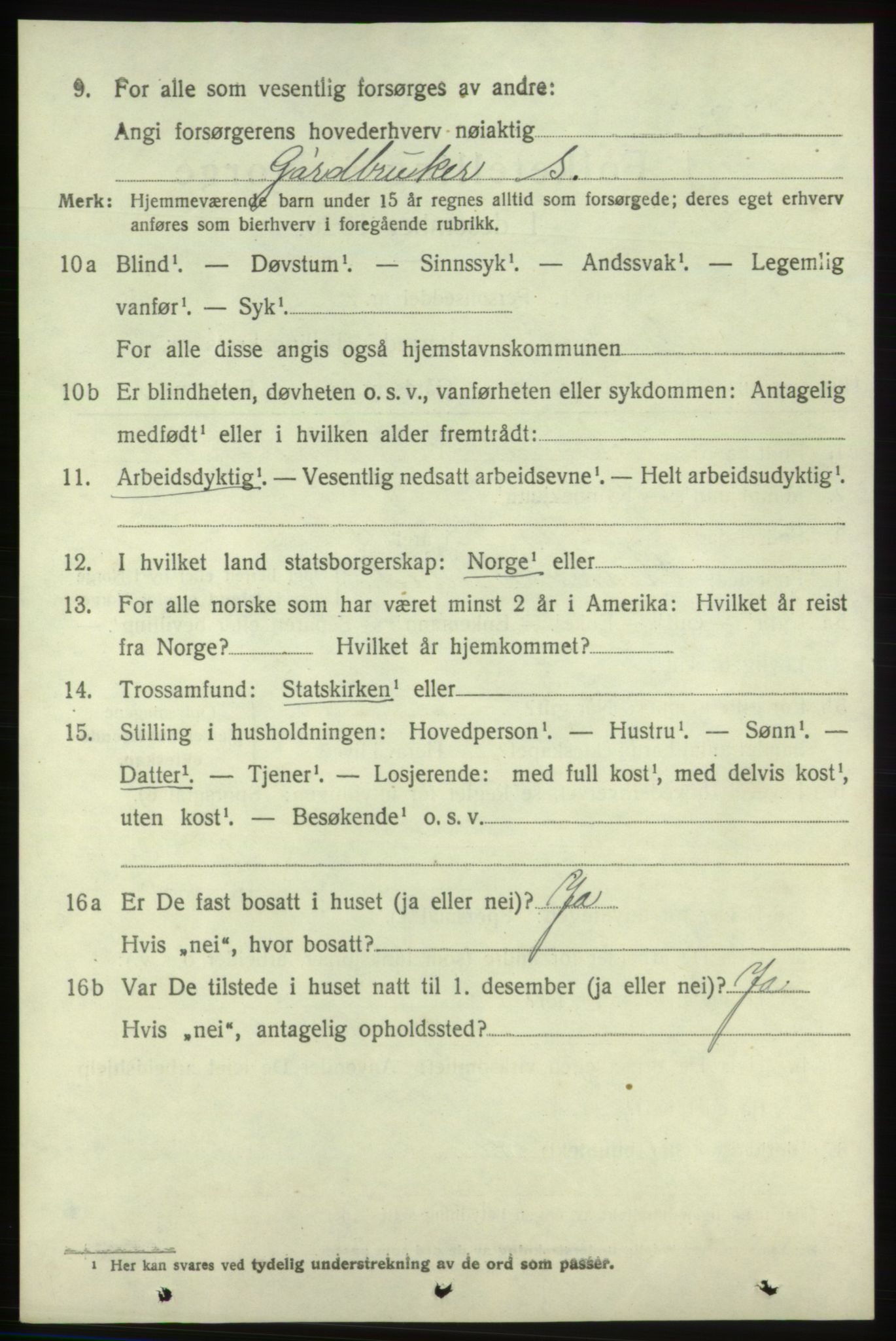 SAB, 1920 census for Skånevik, 1920, p. 4564