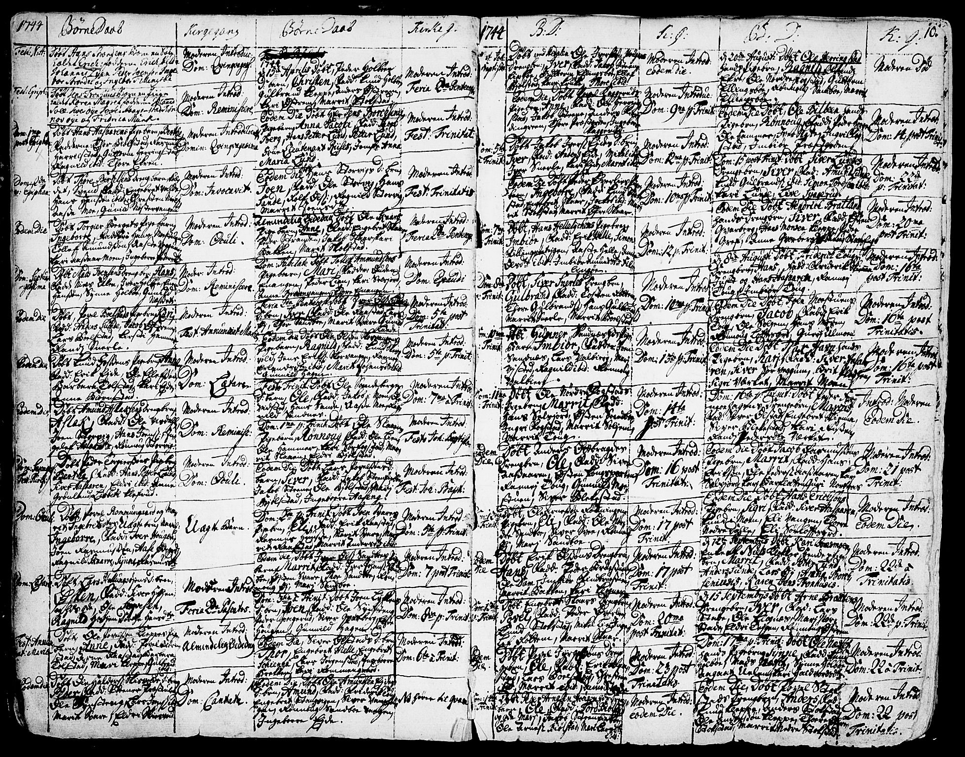 Vågå prestekontor, AV/SAH-PREST-076/H/Ha/Haa/L0001: Parish register (official) no. 1, 1739-1810, p. 10