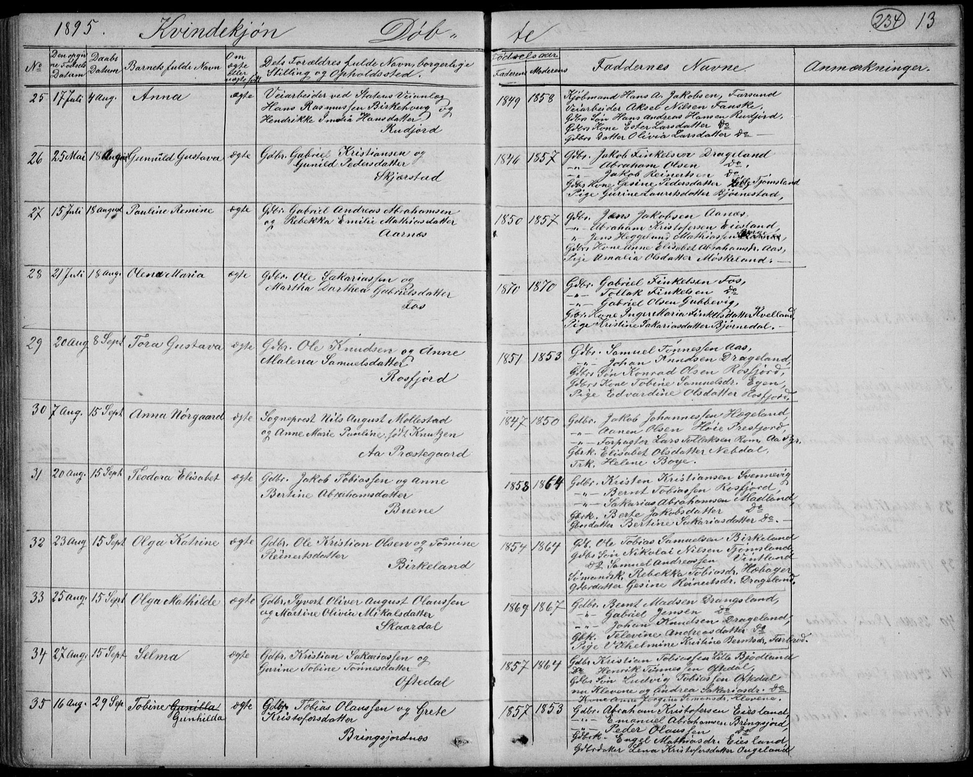 Lyngdal sokneprestkontor, AV/SAK-1111-0029/F/Fb/Fbc/L0004: Parish register (copy) no. B 4, 1878-1896, p. 234