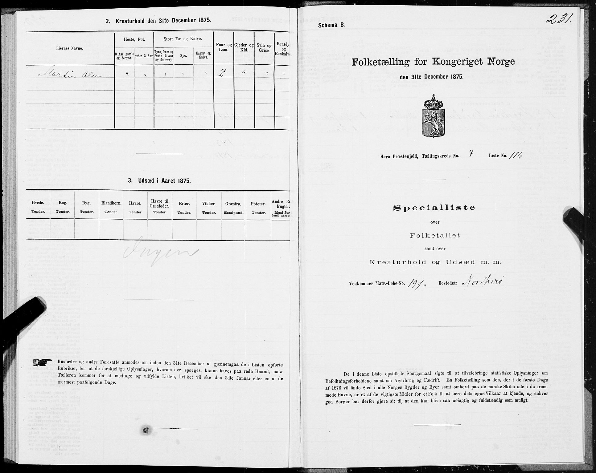 SAT, 1875 census for 1818P Herøy, 1875, p. 3231