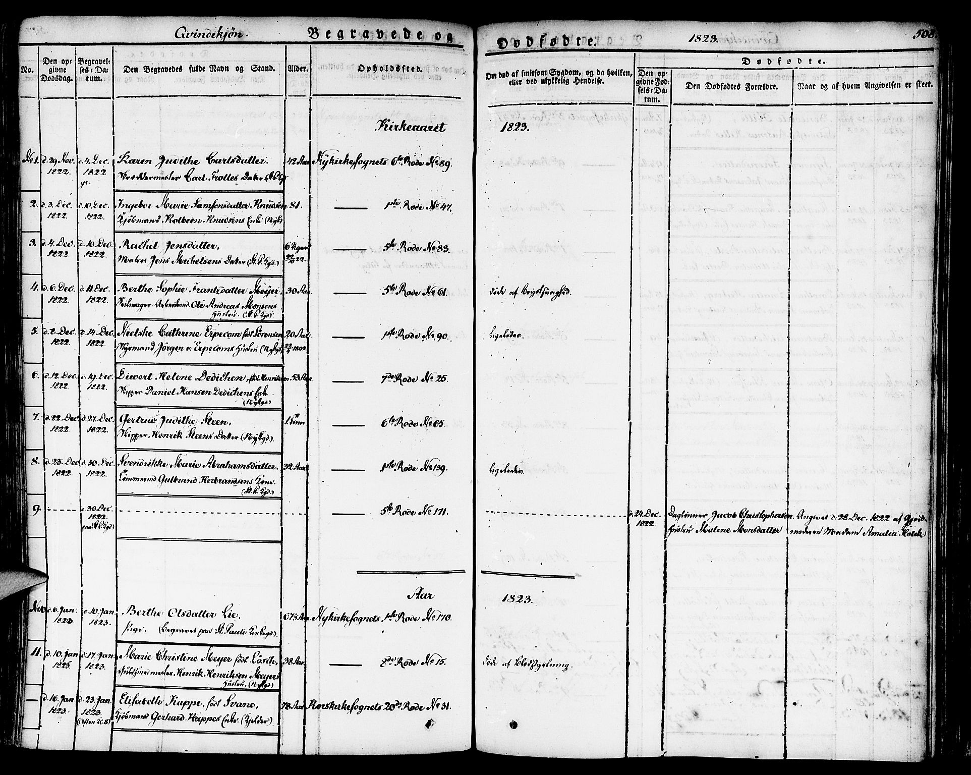 Nykirken Sokneprestembete, SAB/A-77101/H/Haa/L0012: Parish register (official) no. A 12, 1821-1844, p. 508