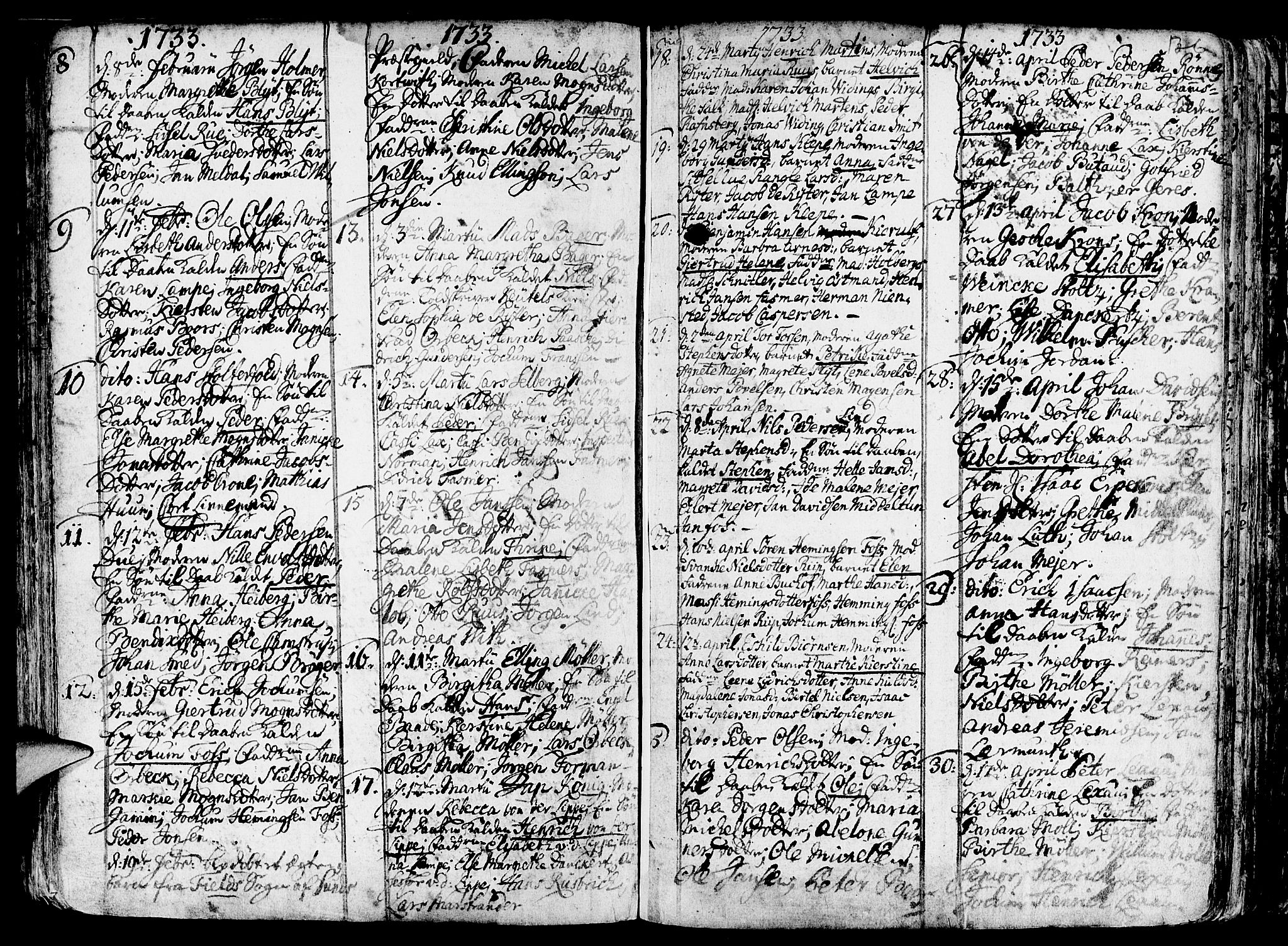 Nykirken Sokneprestembete, AV/SAB-A-77101/H/Haa/L0003: Parish register (official) no. A 3, 1717-1764, p. 136