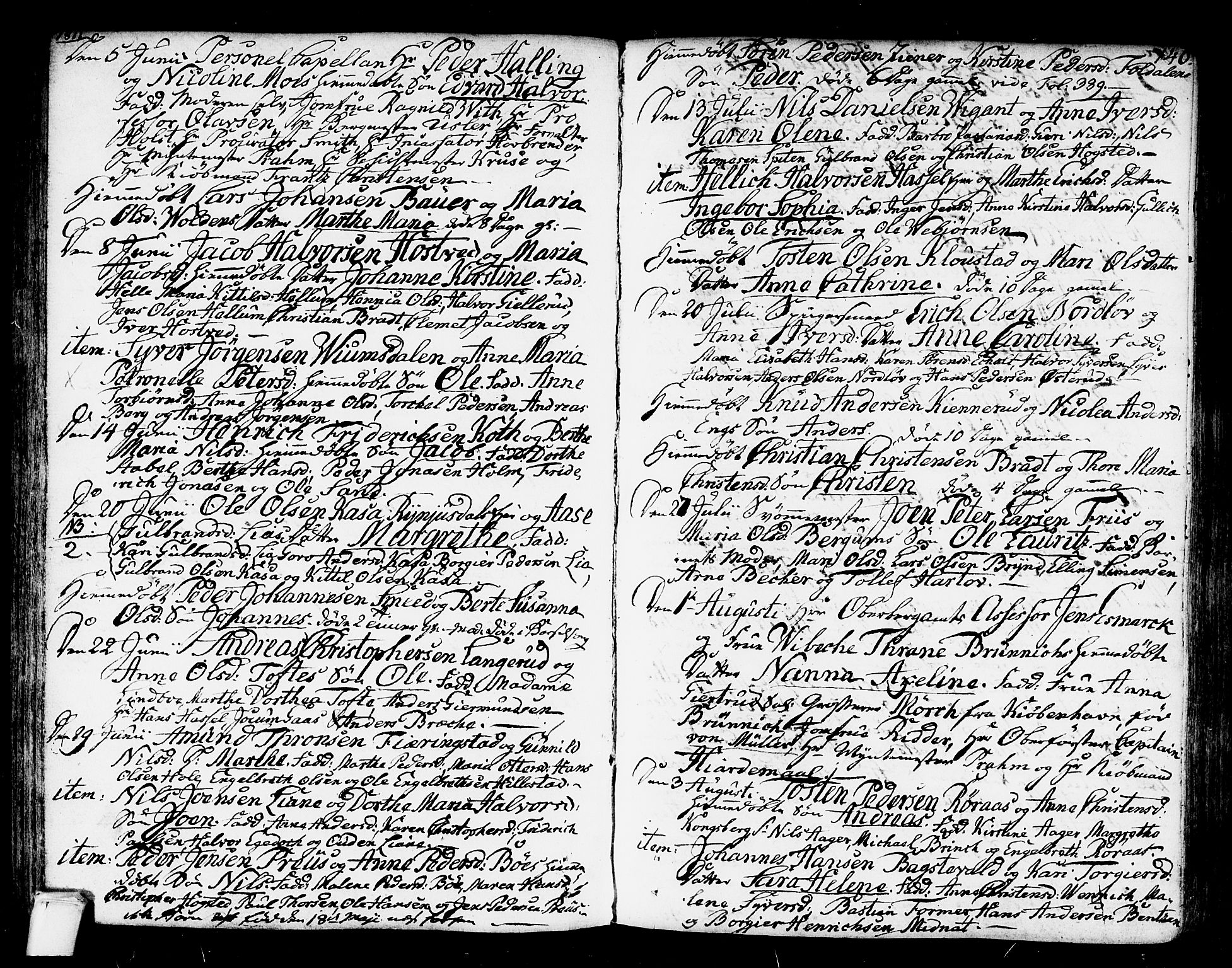 Kongsberg kirkebøker, AV/SAKO-A-22/F/Fa/L0007: Parish register (official) no. I 7, 1795-1816, p. 140