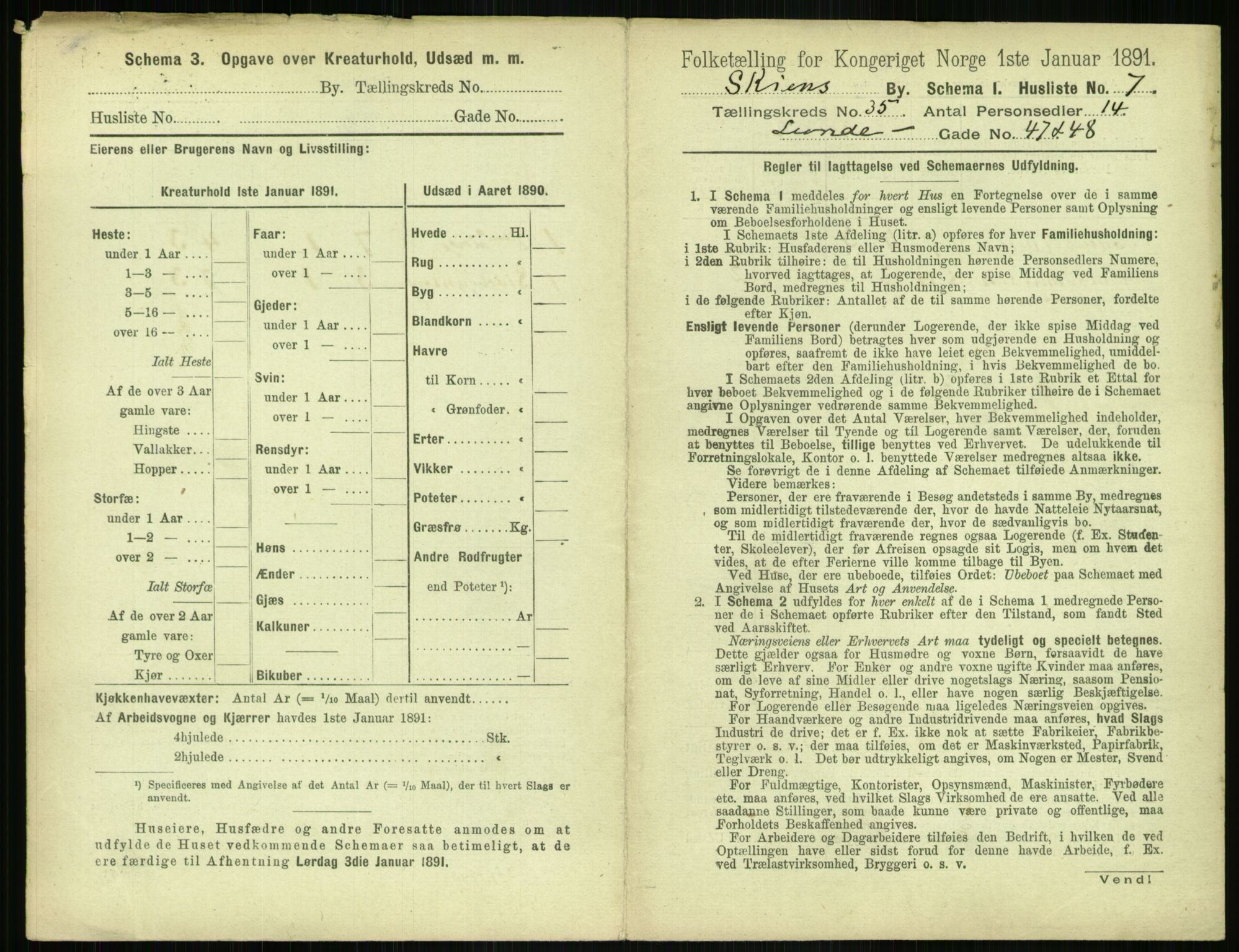 RA, 1891 census for 0806 Skien, 1891, p. 1362