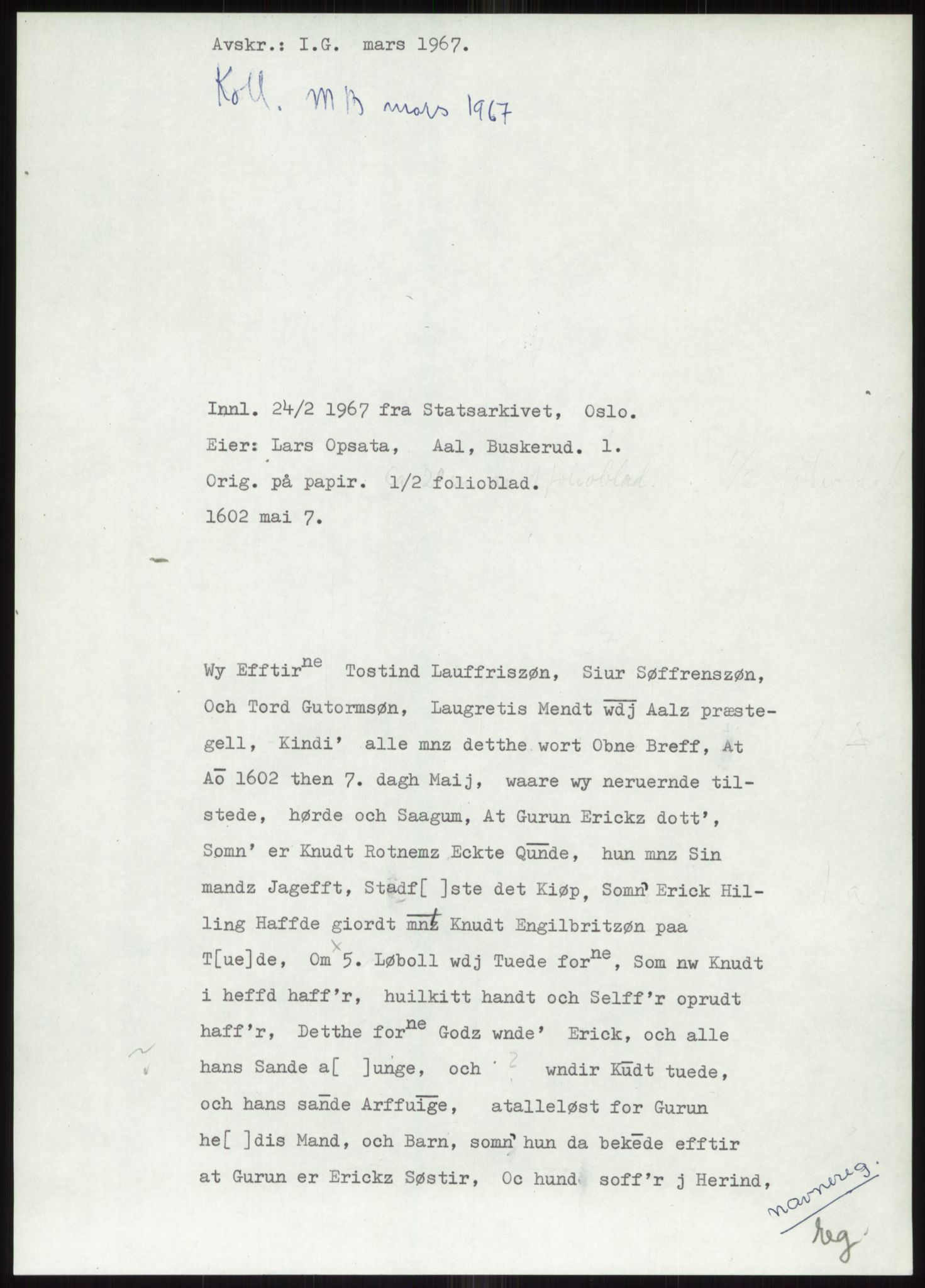 Samlinger til kildeutgivelse, Diplomavskriftsamlingen, RA/EA-4053/H/Ha, p. 892