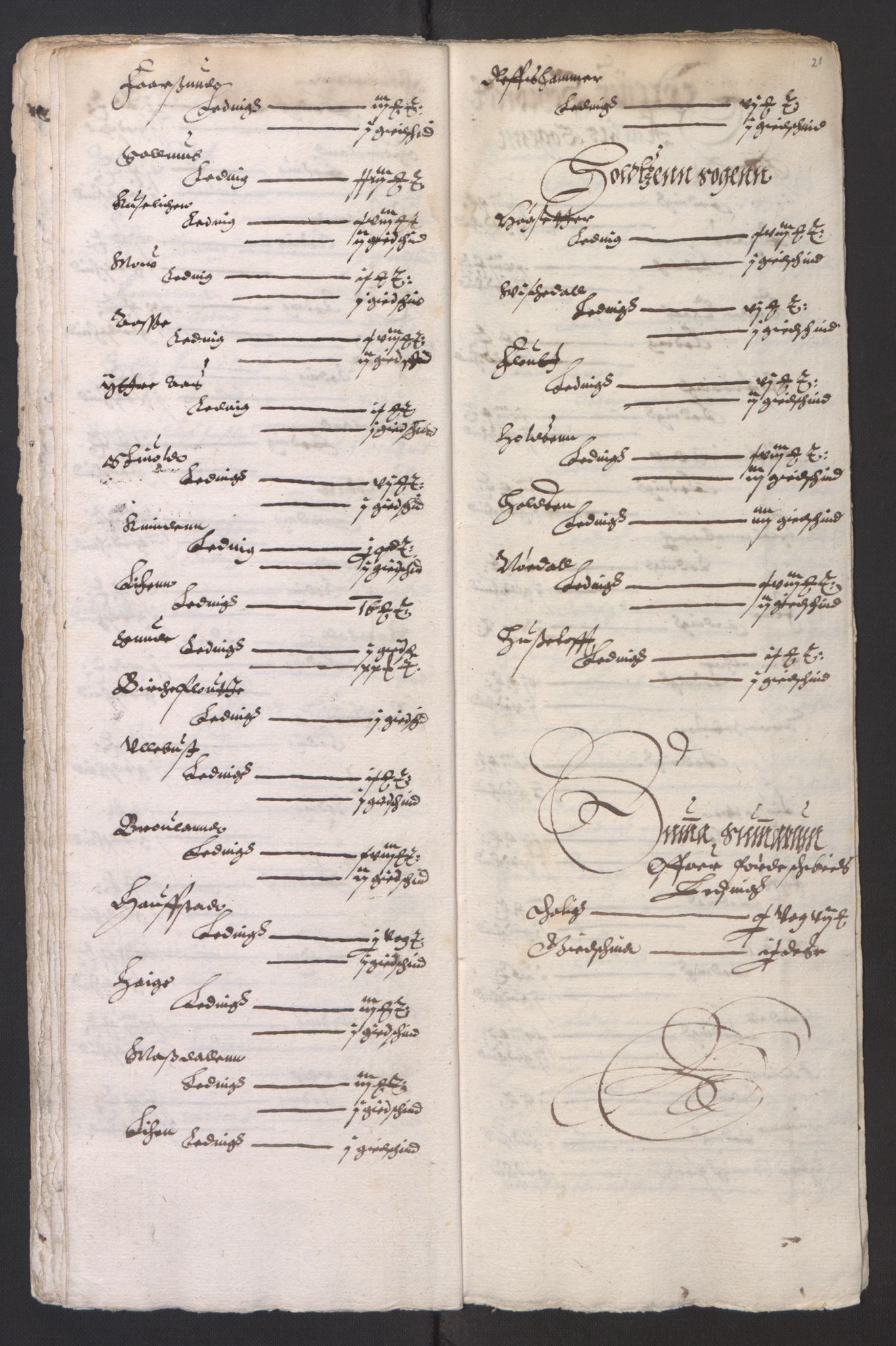 Stattholderembetet 1572-1771, AV/RA-EA-2870/Ek/L0003/0001: Jordebøker til utlikning av garnisonsskatt 1624-1626: / Jordebøker for Bergenhus len, 1624-1625, p. 257