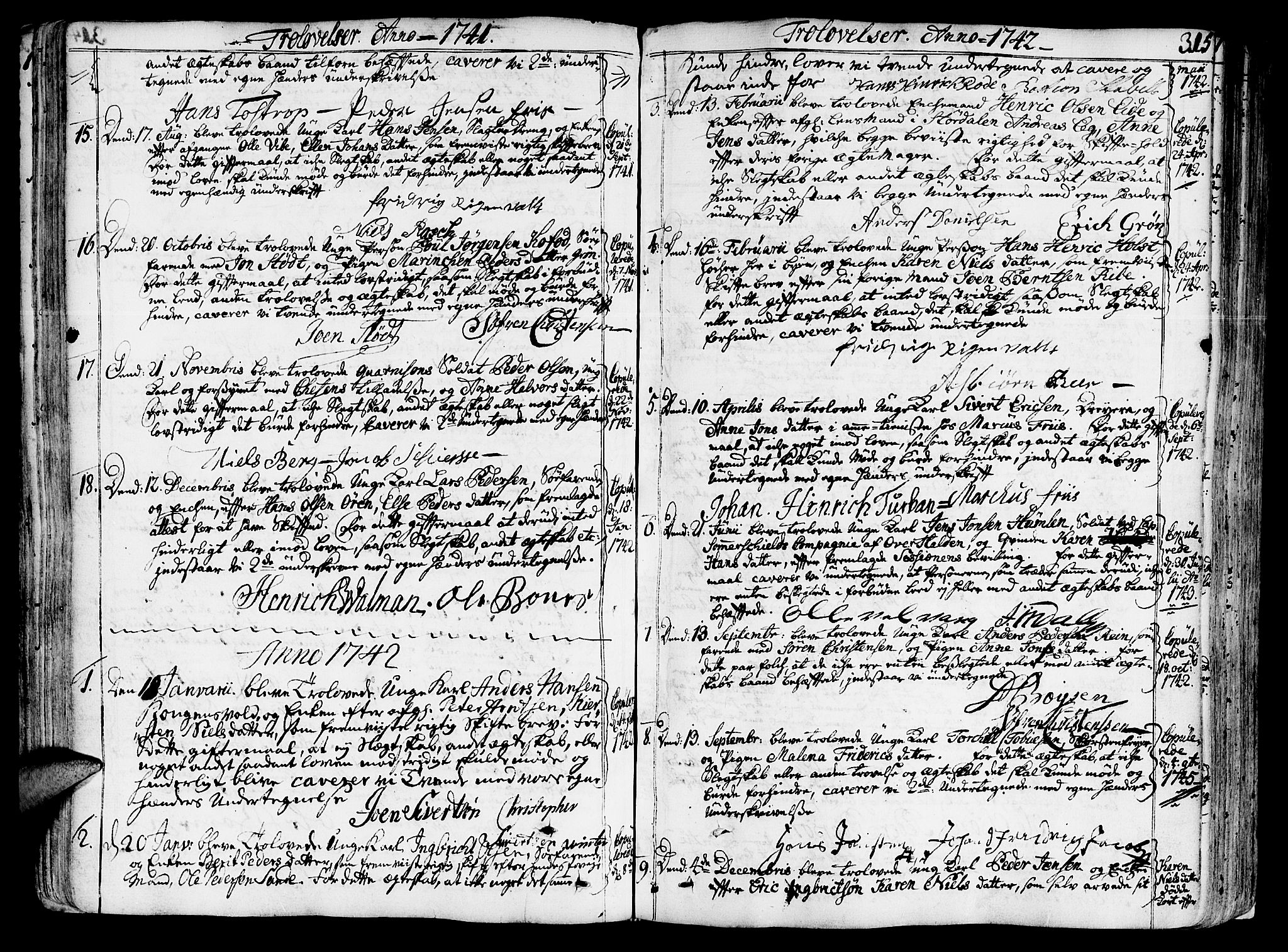 Ministerialprotokoller, klokkerbøker og fødselsregistre - Sør-Trøndelag, SAT/A-1456/602/L0103: Parish register (official) no. 602A01, 1732-1774, p. 315