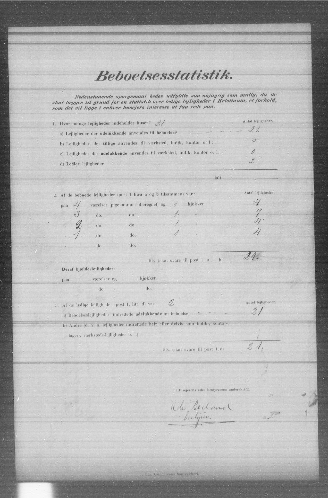 OBA, Municipal Census 1902 for Kristiania, 1902, p. 3007