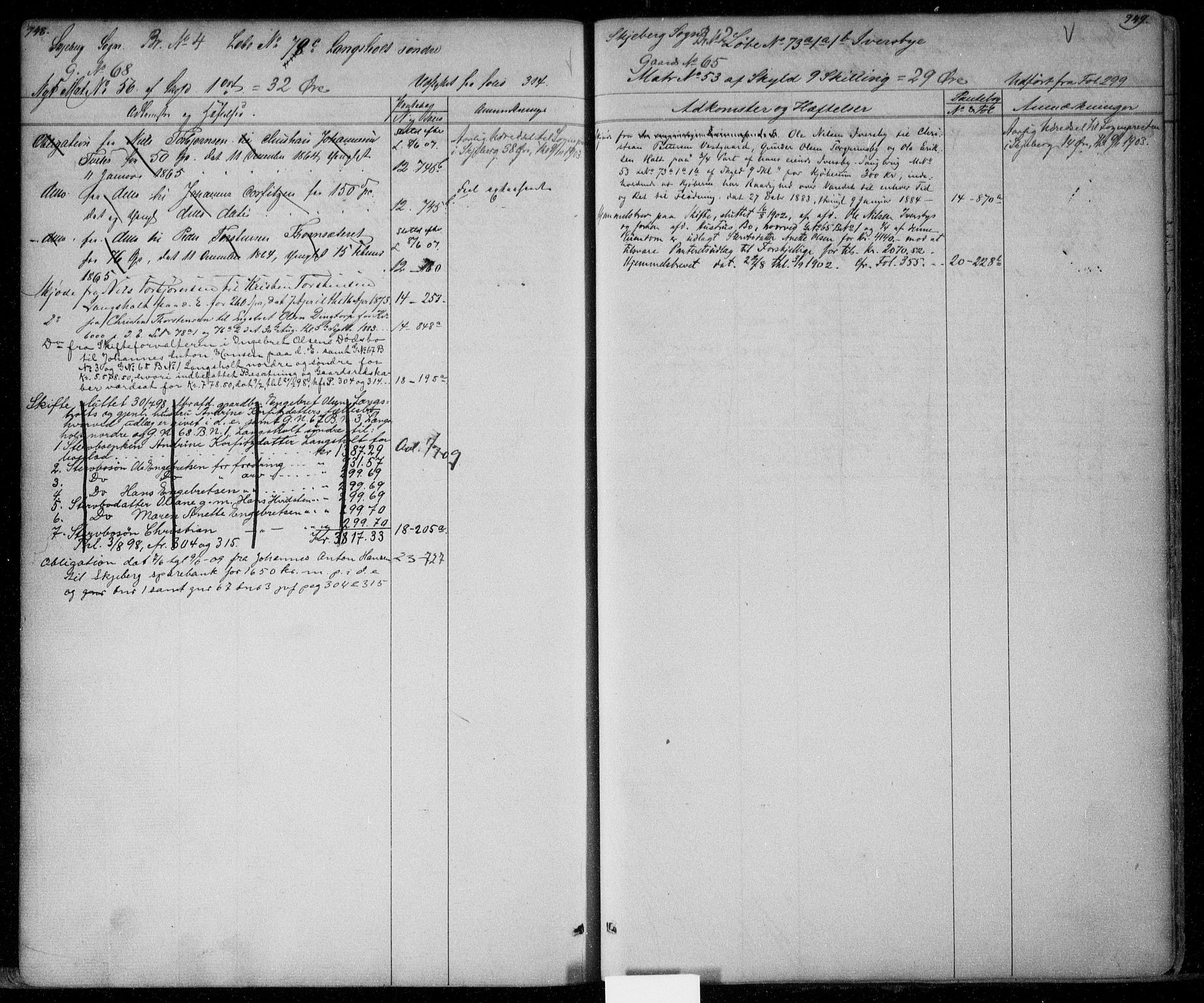 Idd og Marker sorenskriveri, SAO/A-10283/G/Ga/Gac/L0002: Mortgage register no. II 2, 1848-1911, p. 948-949