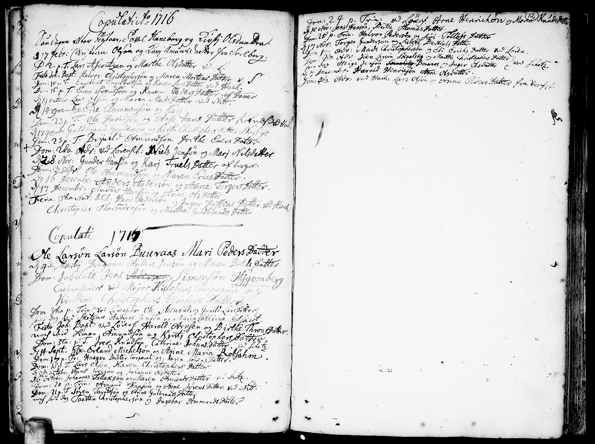 Skedsmo prestekontor Kirkebøker, AV/SAO-A-10033a/F/Fa/L0002: Parish register (official) no. I 2, 1715-1727, p. 12