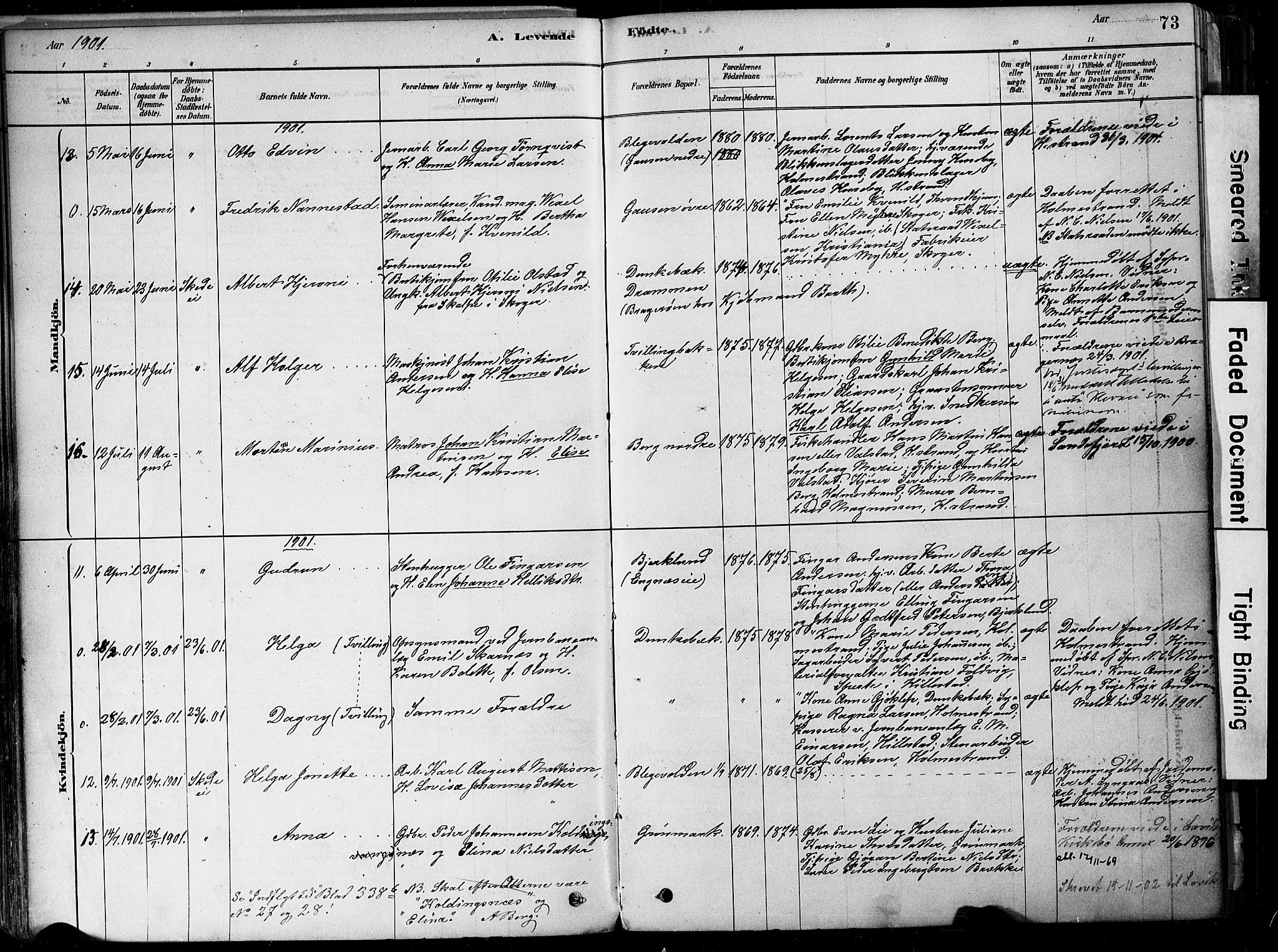 Botne kirkebøker, AV/SAKO-A-340/F/Fa/L0007: Parish register (official) no. I 7, 1878-1910, p. 73