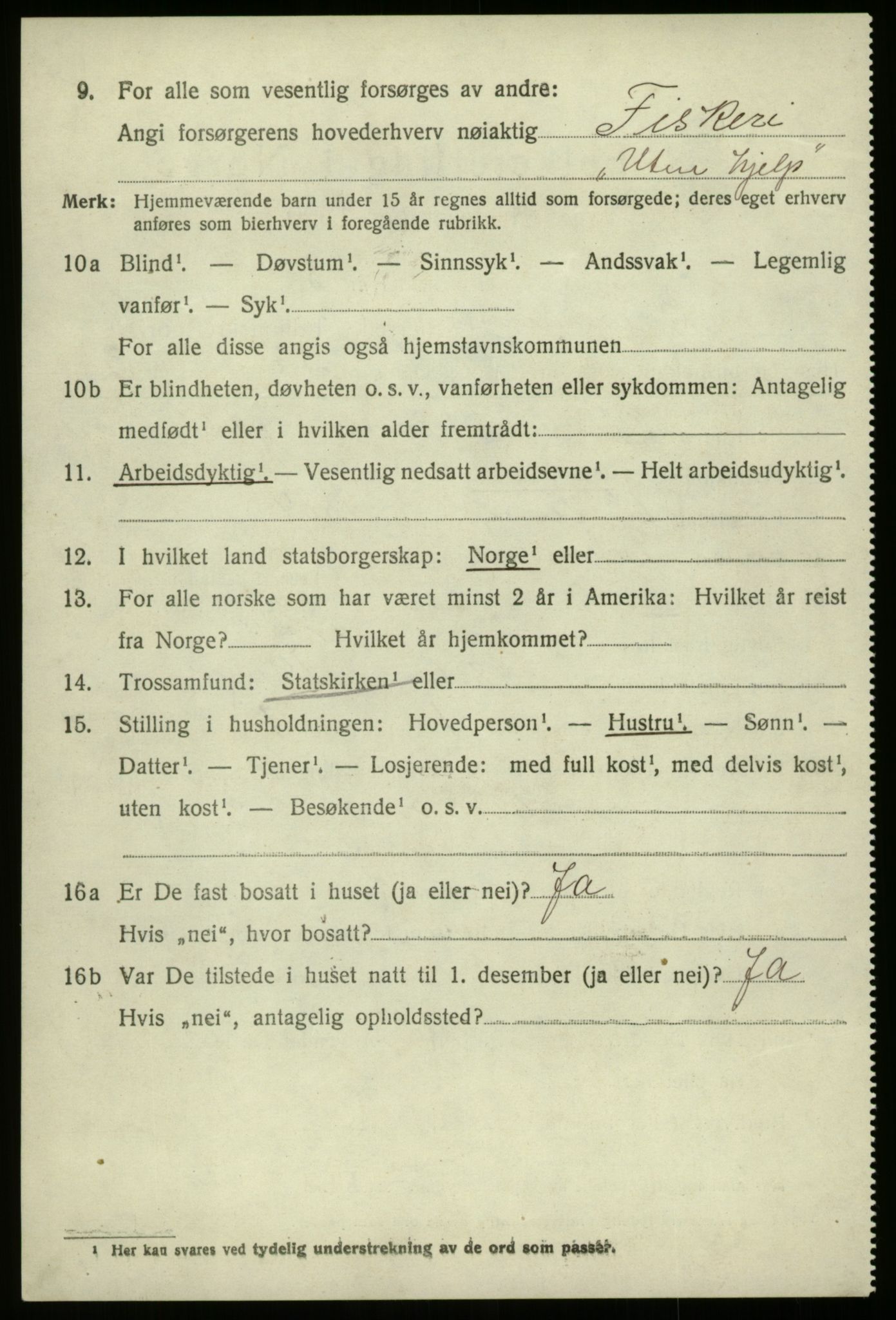 SAB, 1920 census for Bremanger, 1920, p. 5033