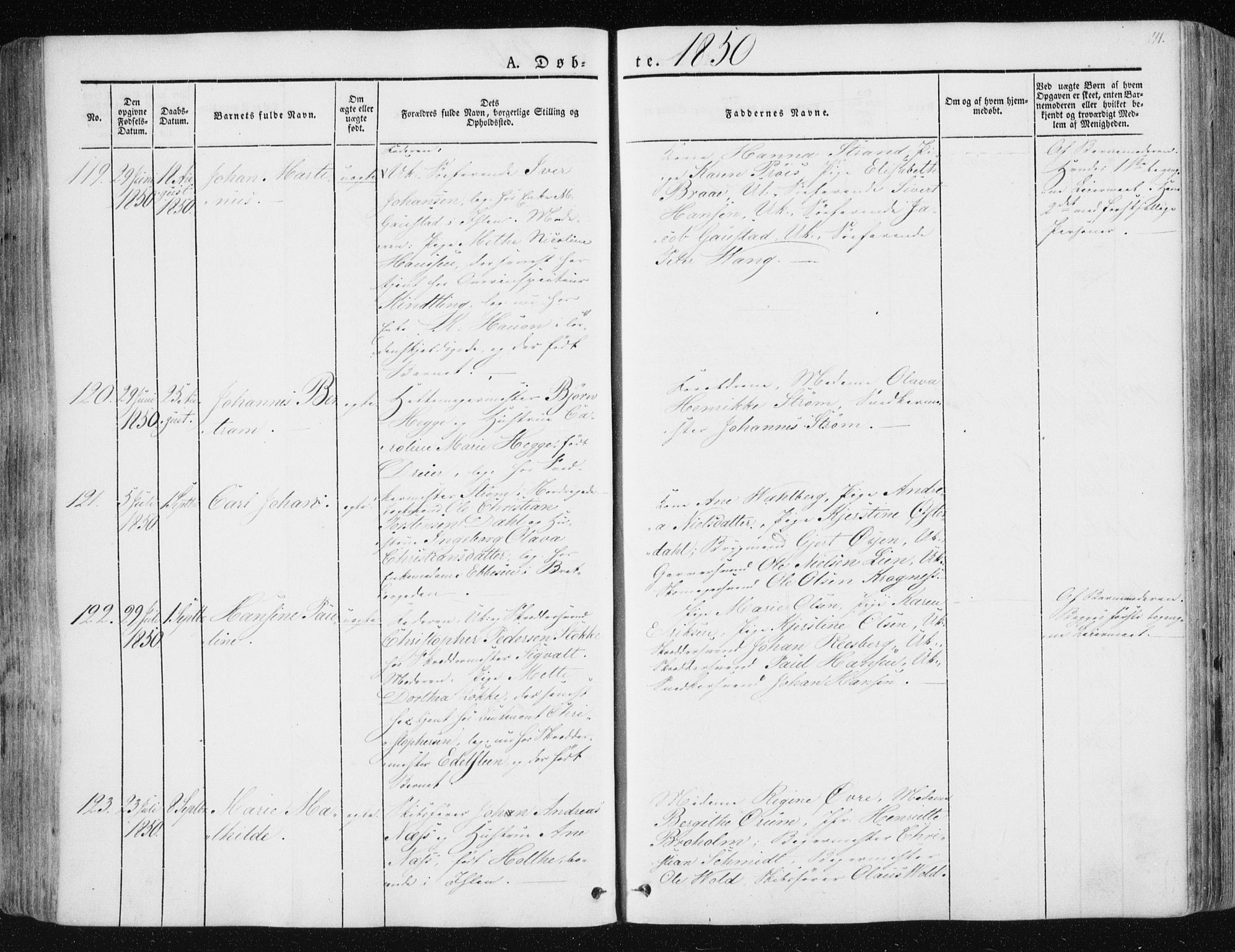 Ministerialprotokoller, klokkerbøker og fødselsregistre - Sør-Trøndelag, AV/SAT-A-1456/602/L0110: Parish register (official) no. 602A08, 1840-1854, p. 111