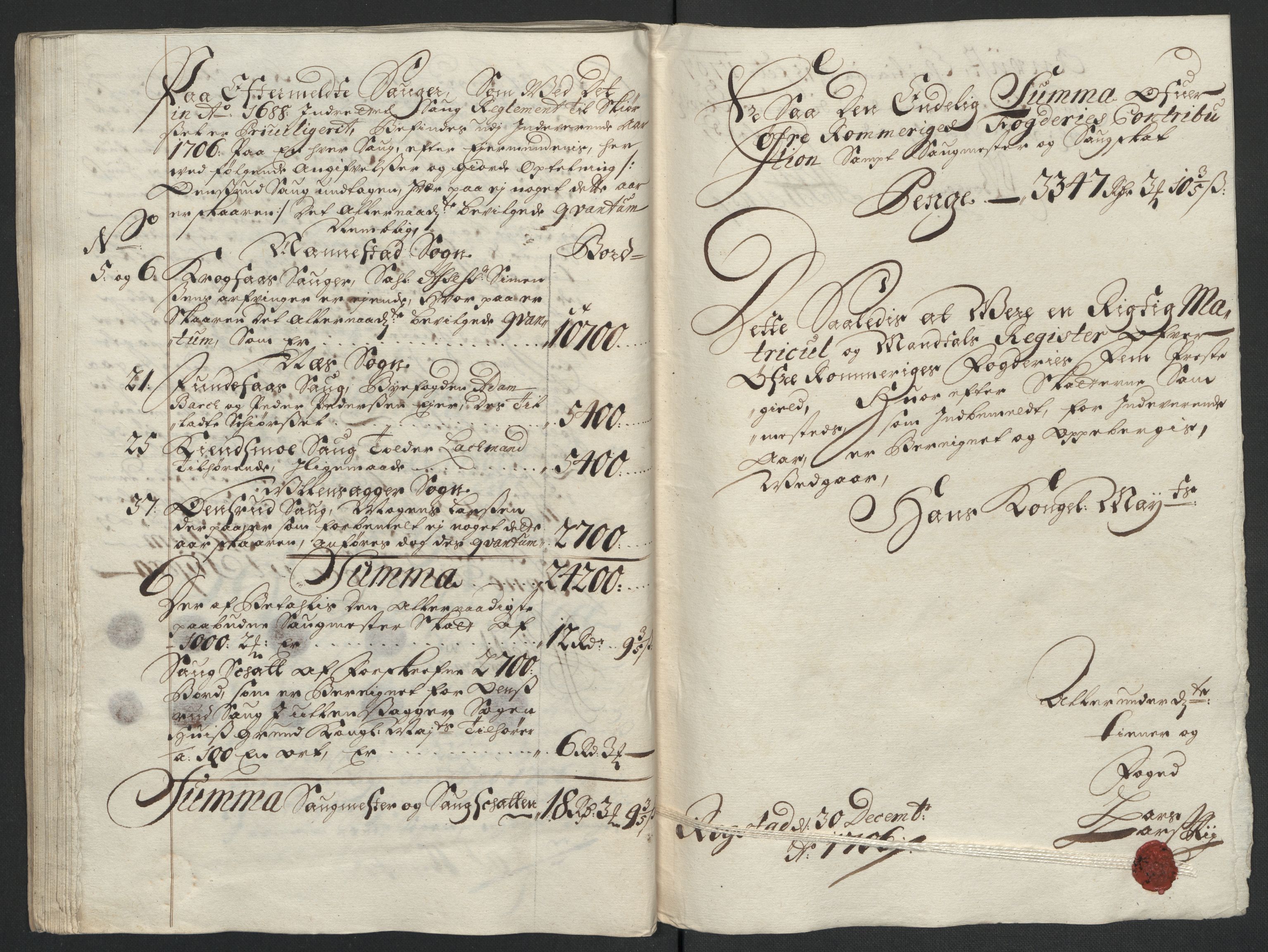 Rentekammeret inntil 1814, Reviderte regnskaper, Fogderegnskap, AV/RA-EA-4092/R12/L0718: Fogderegnskap Øvre Romerike, 1706-1707, p. 130