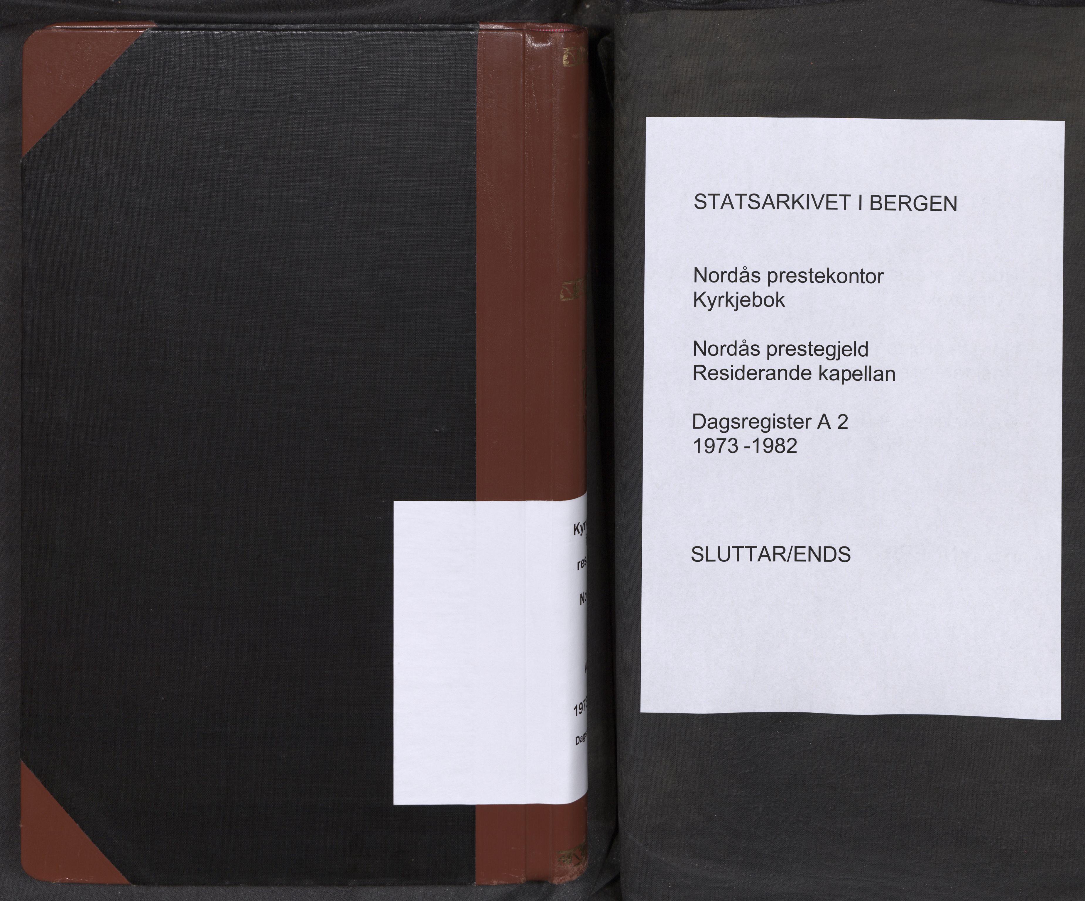 Nordås sokneprestembete, SAB/A-100246: Curate's parish register no. A 2, 1973-1982