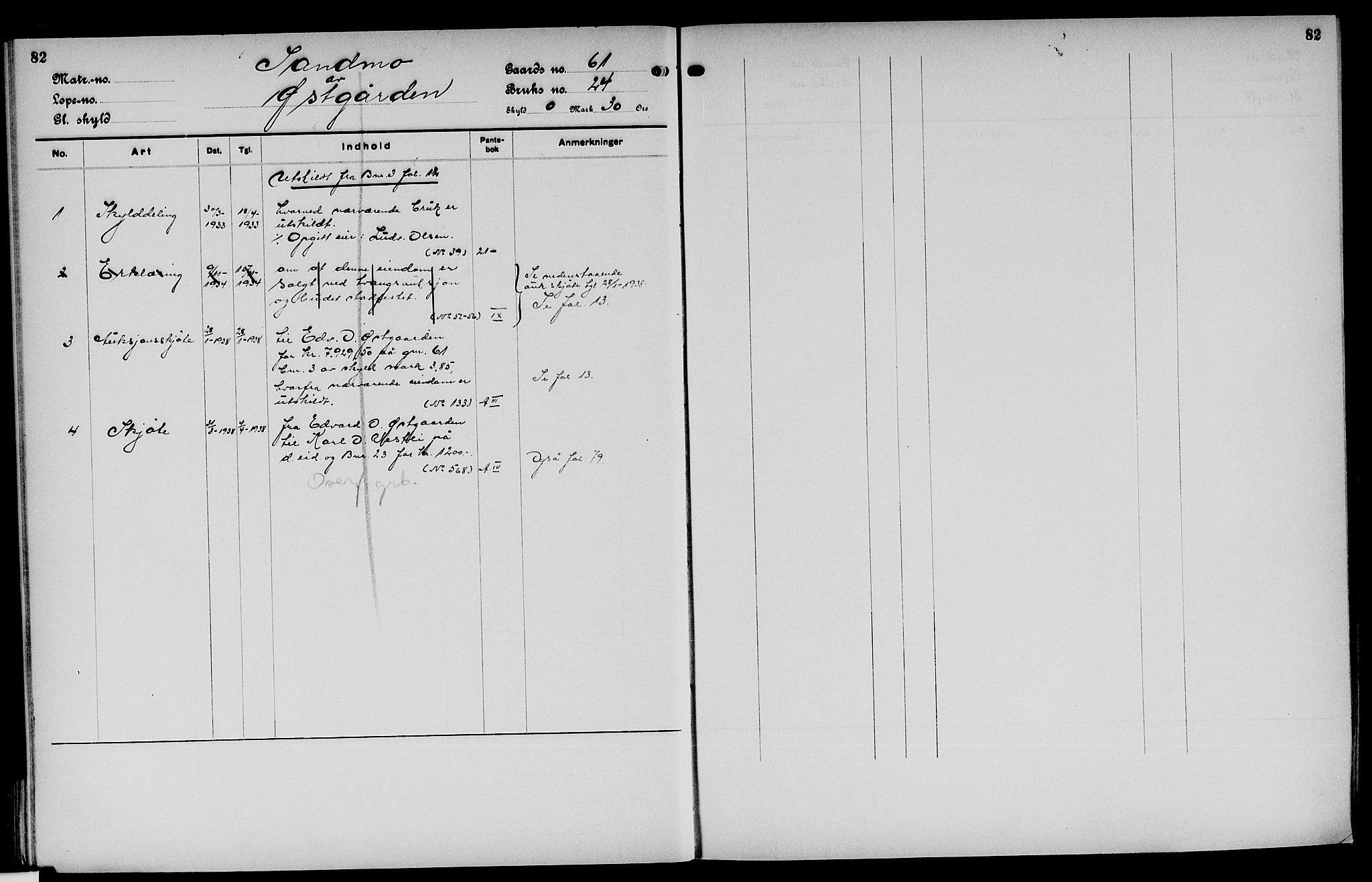 Vinger og Odal sorenskriveri, SAH/TING-022/H/Ha/Hac/Hacc/L0010: Mortgage register no. 3.10, 1923, p. 82