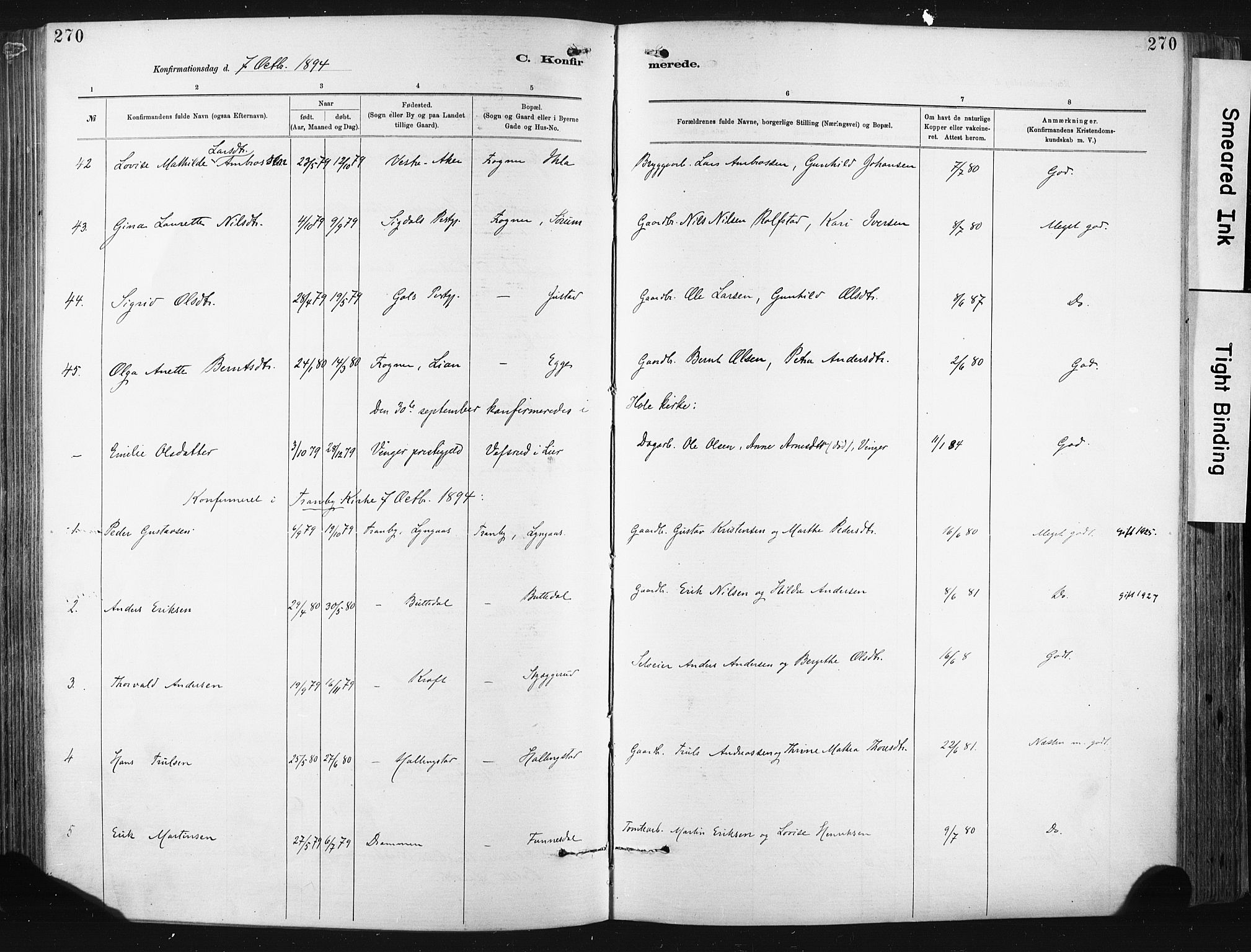 Lier kirkebøker, AV/SAKO-A-230/F/Fa/L0015: Parish register (official) no. I 15, 1883-1894, p. 270