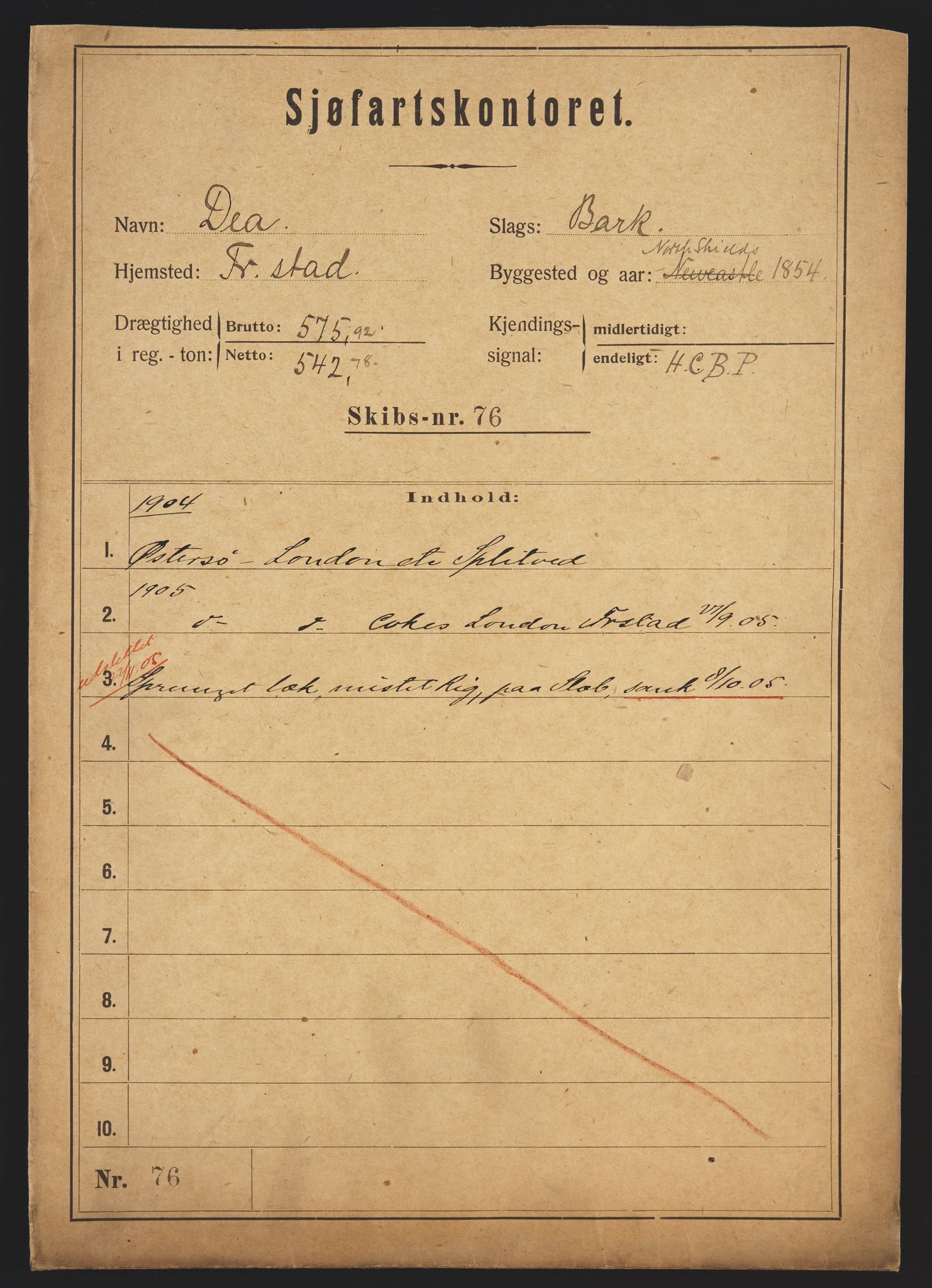 Sjøfartsdirektoratet med forløpere, skipsmapper slettede skip, RA/S-4998/F/Fa/L0234: --, 1854-1920, p. 552