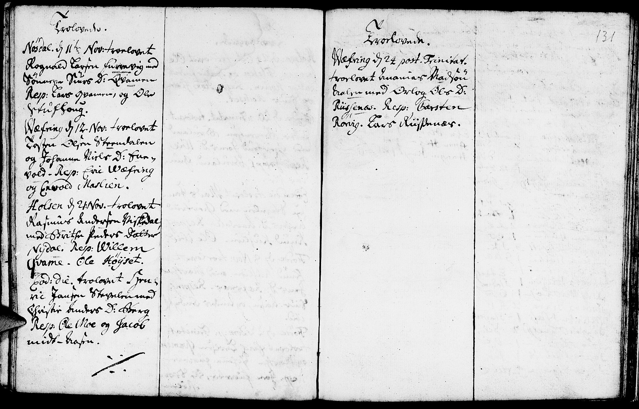 Førde sokneprestembete, AV/SAB-A-79901/H/Haa/Haaa/L0001: Parish register (official) no. A 1, 1720-1727, p. 131