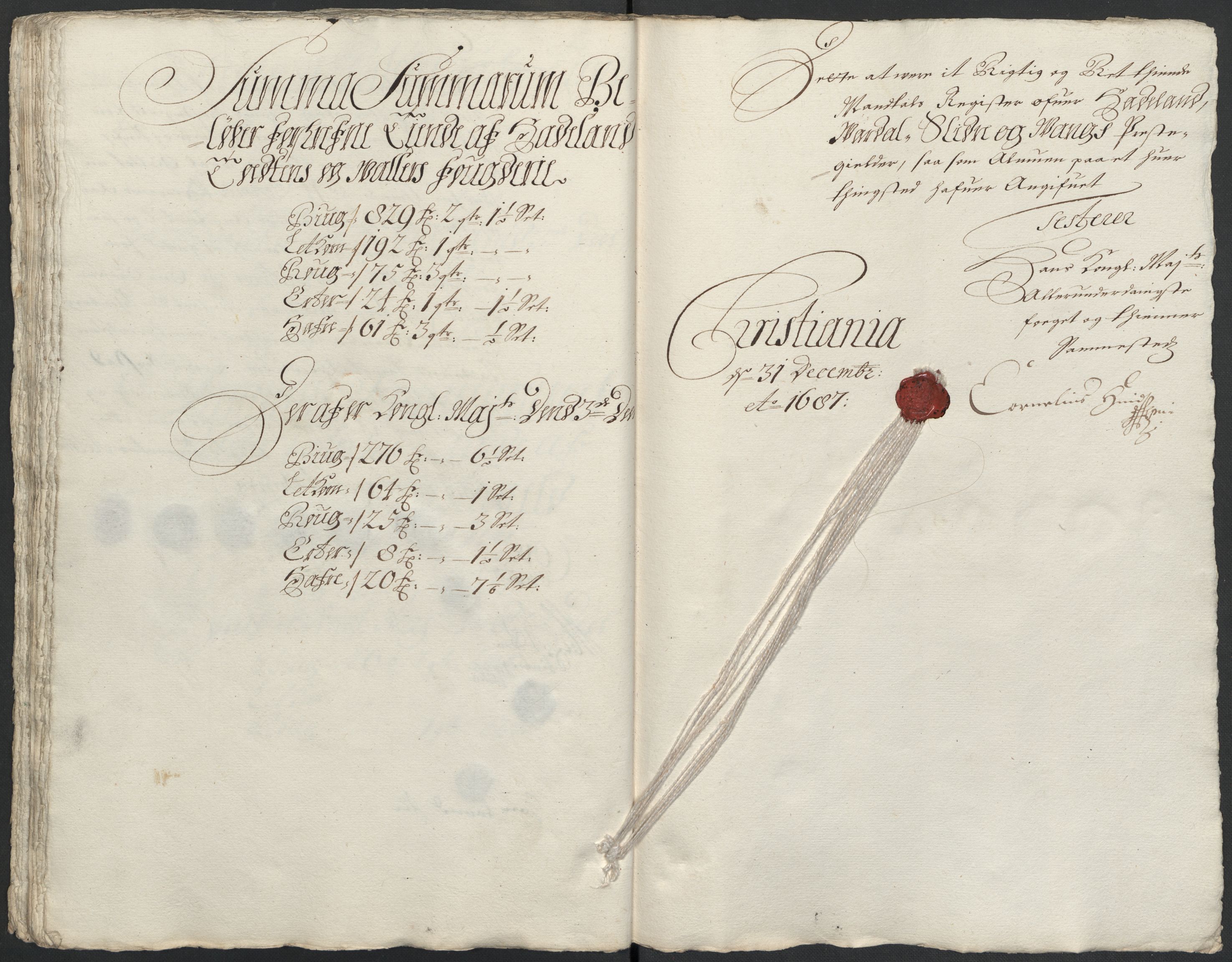 Rentekammeret inntil 1814, Reviderte regnskaper, Fogderegnskap, RA/EA-4092/R18/L1286: Fogderegnskap Hadeland, Toten og Valdres, 1687, p. 142
