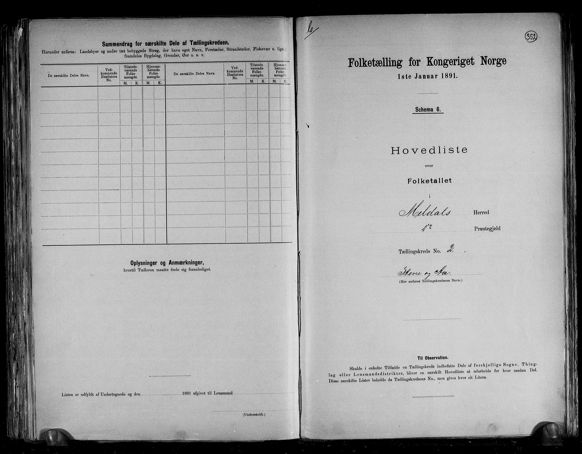 RA, 1891 census for 1636 Meldal, 1891, p. 11