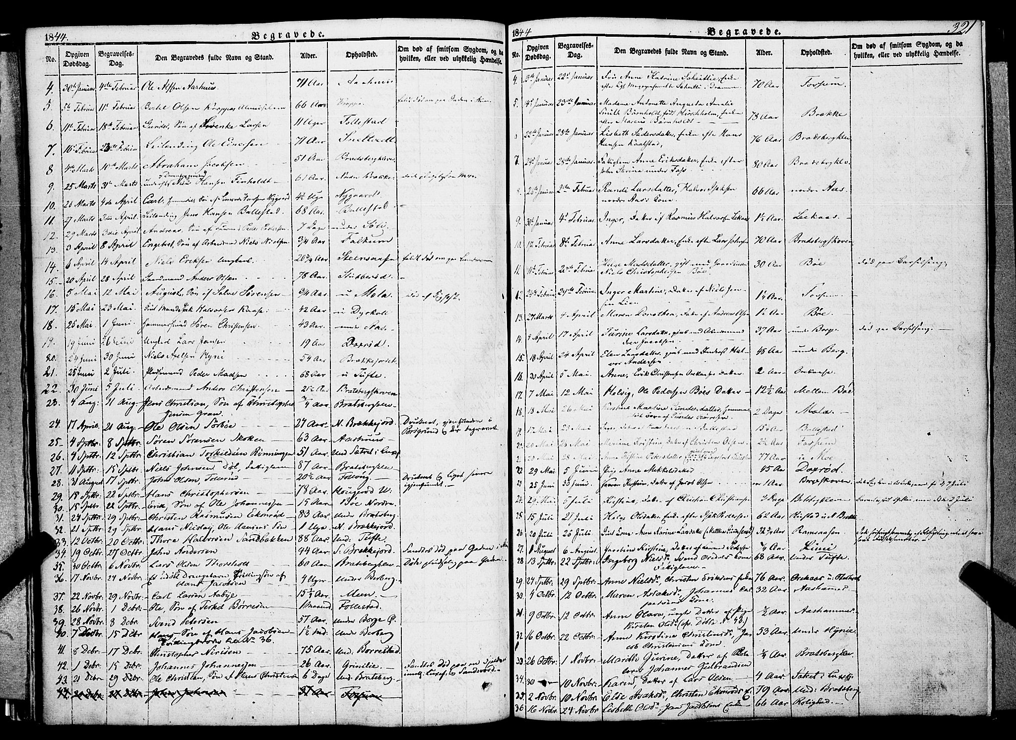 Gjerpen kirkebøker, SAKO/A-265/F/Fa/L0007b: Parish register (official) no. I 7B, 1834-1857, p. 321