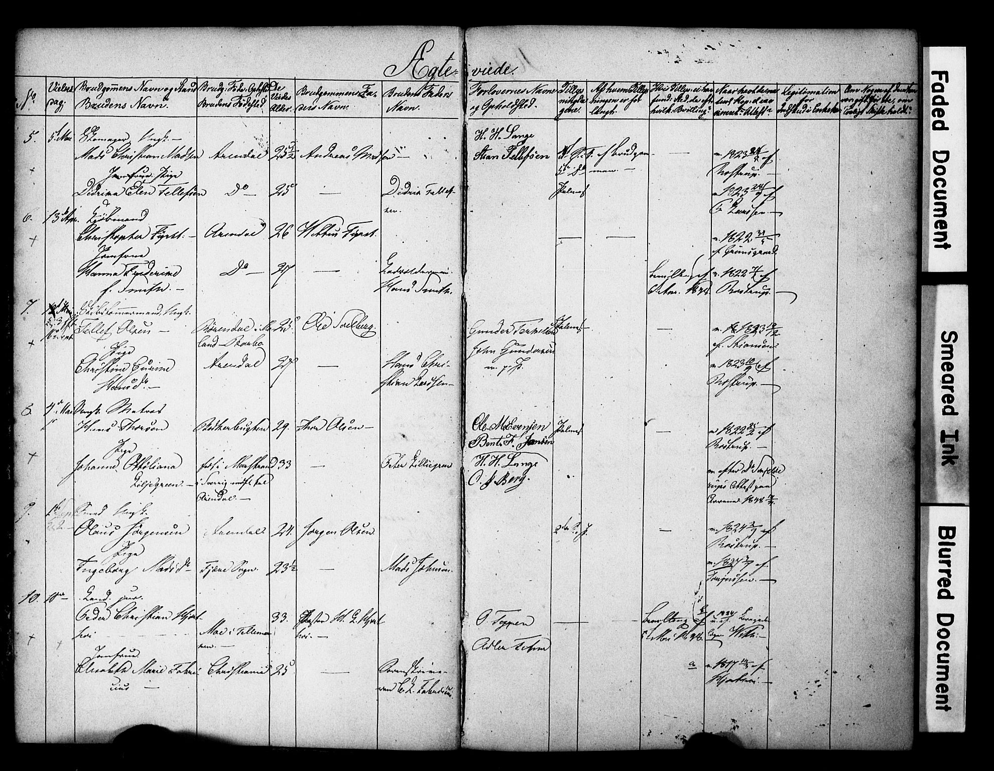 Arendal sokneprestkontor, Trefoldighet, AV/SAK-1111-0040/F/Fe/L0002: Banns register no. A VI 2, 1847-1871