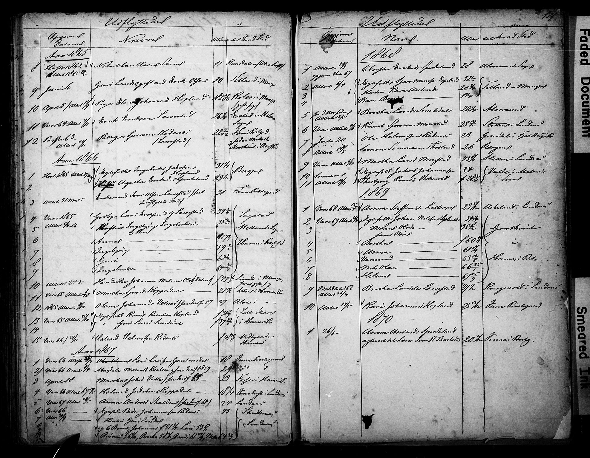 Alversund Sokneprestembete, SAB/A-73901/H/Ha/Hab: Parish register (copy) no. D 1, 1800-1870, p. 127