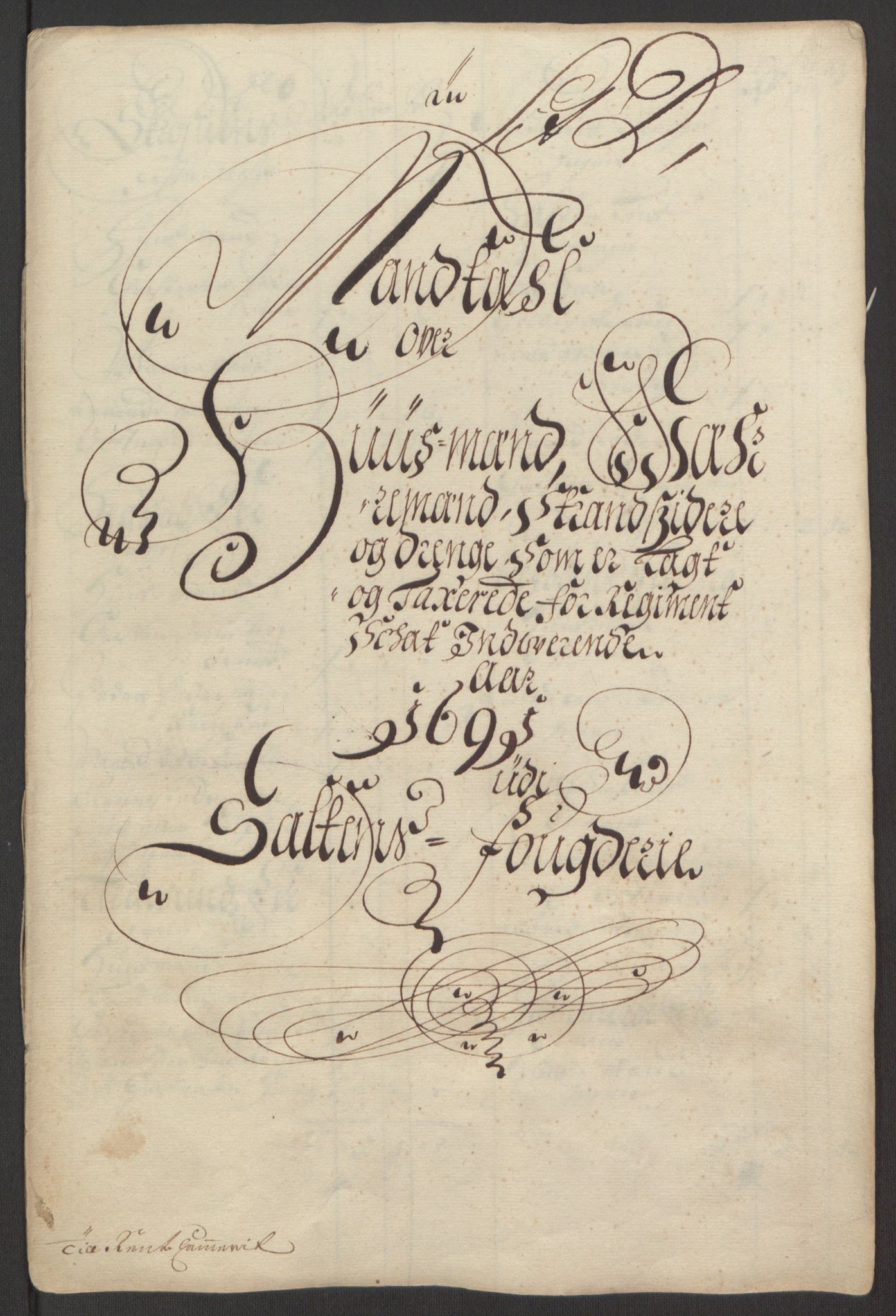 Rentekammeret inntil 1814, Reviderte regnskaper, Fogderegnskap, RA/EA-4092/R66/L4577: Fogderegnskap Salten, 1691-1693, p. 50