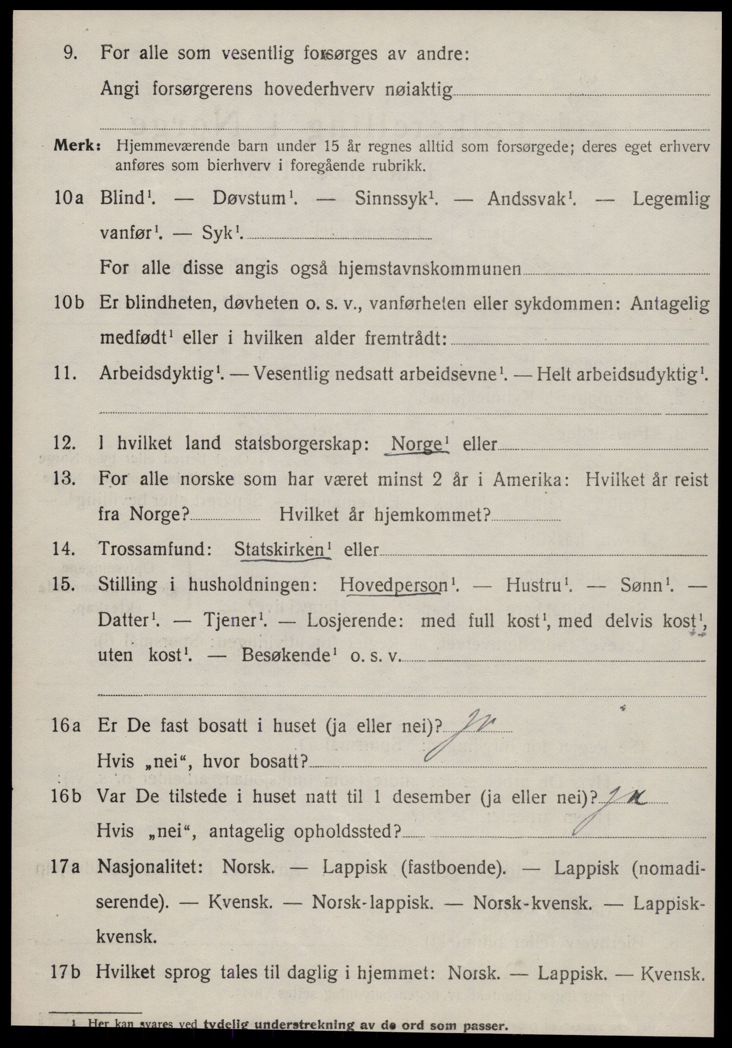 SAT, 1920 census for Oppdal, 1920, p. 9580