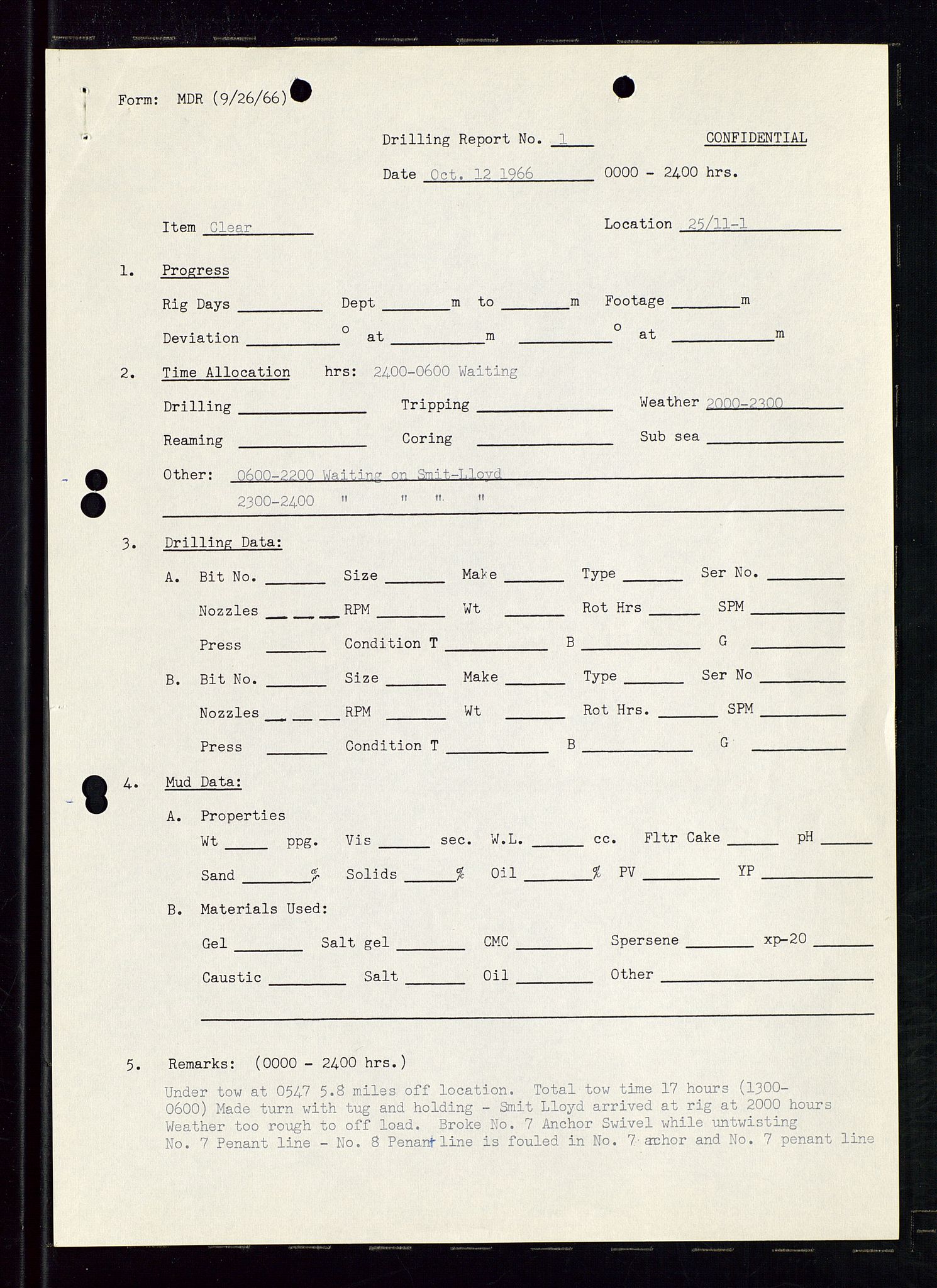 Pa 1512 - Esso Exploration and Production Norway Inc., AV/SAST-A-101917/E/Ea/L0012: Well 25/11-1 og Well 25/10-3, 1966-1967, p. 305