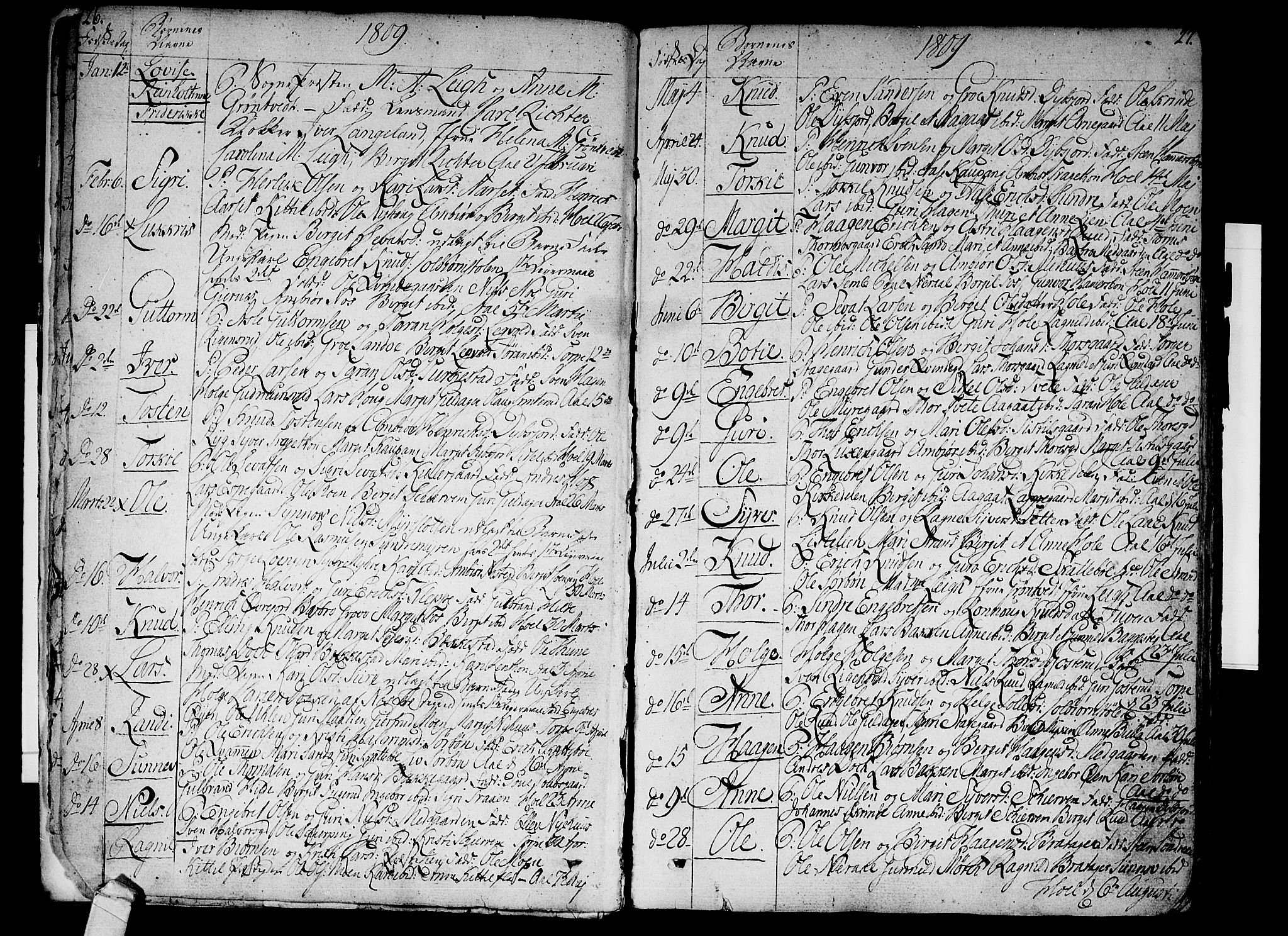 Ål kirkebøker, SAKO/A-249/F/Fa/L0003: Parish register (official) no. I 3, 1807-1814, p. 26-27