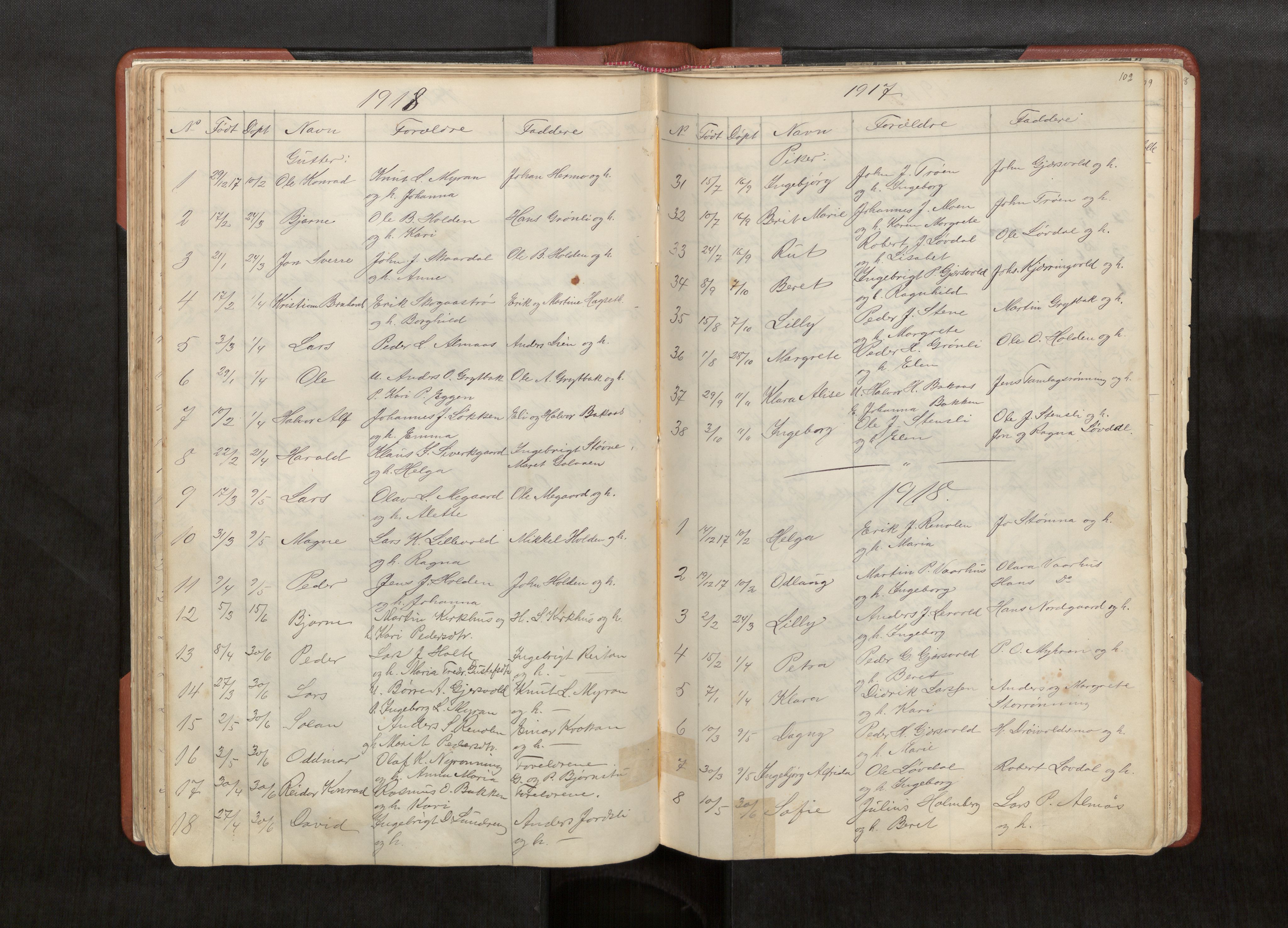 Ministerialprotokoller, klokkerbøker og fødselsregistre - Sør-Trøndelag, SAT/A-1456/686/L0985: Parish register (copy) no. 686C01, 1871-1933, p. 102