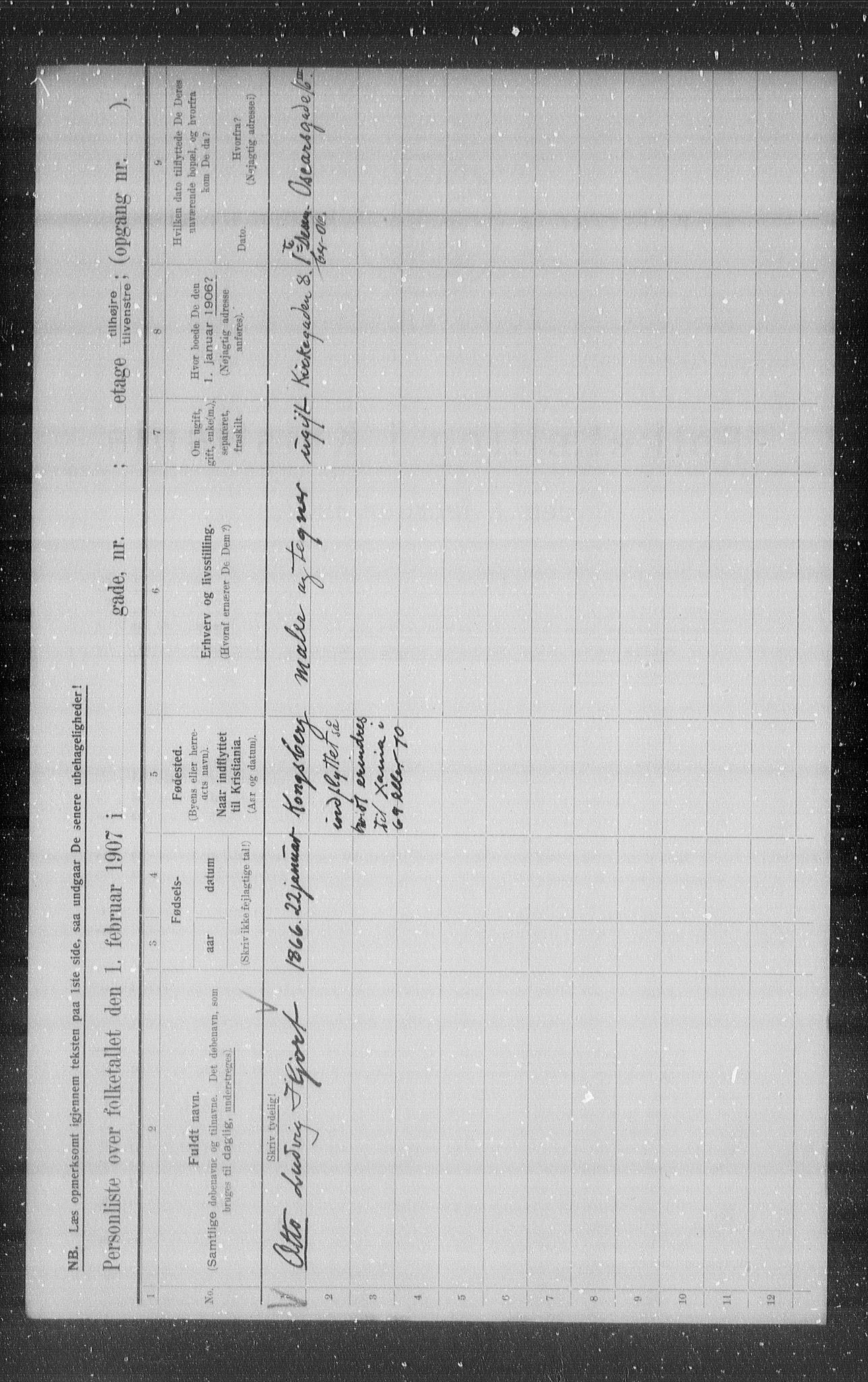 OBA, Municipal Census 1907 for Kristiania, 1907, p. 21331