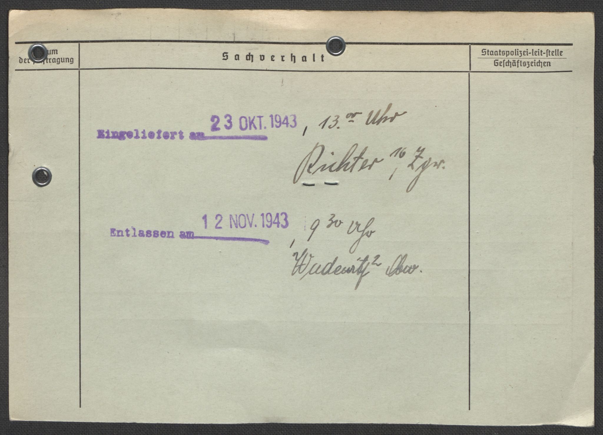 Befehlshaber der Sicherheitspolizei und des SD, RA/RAFA-5969/E/Ea/Eaa/L0006: Register over norske fanger i Møllergata 19: Kj-Lund, 1940-1945, p. 67