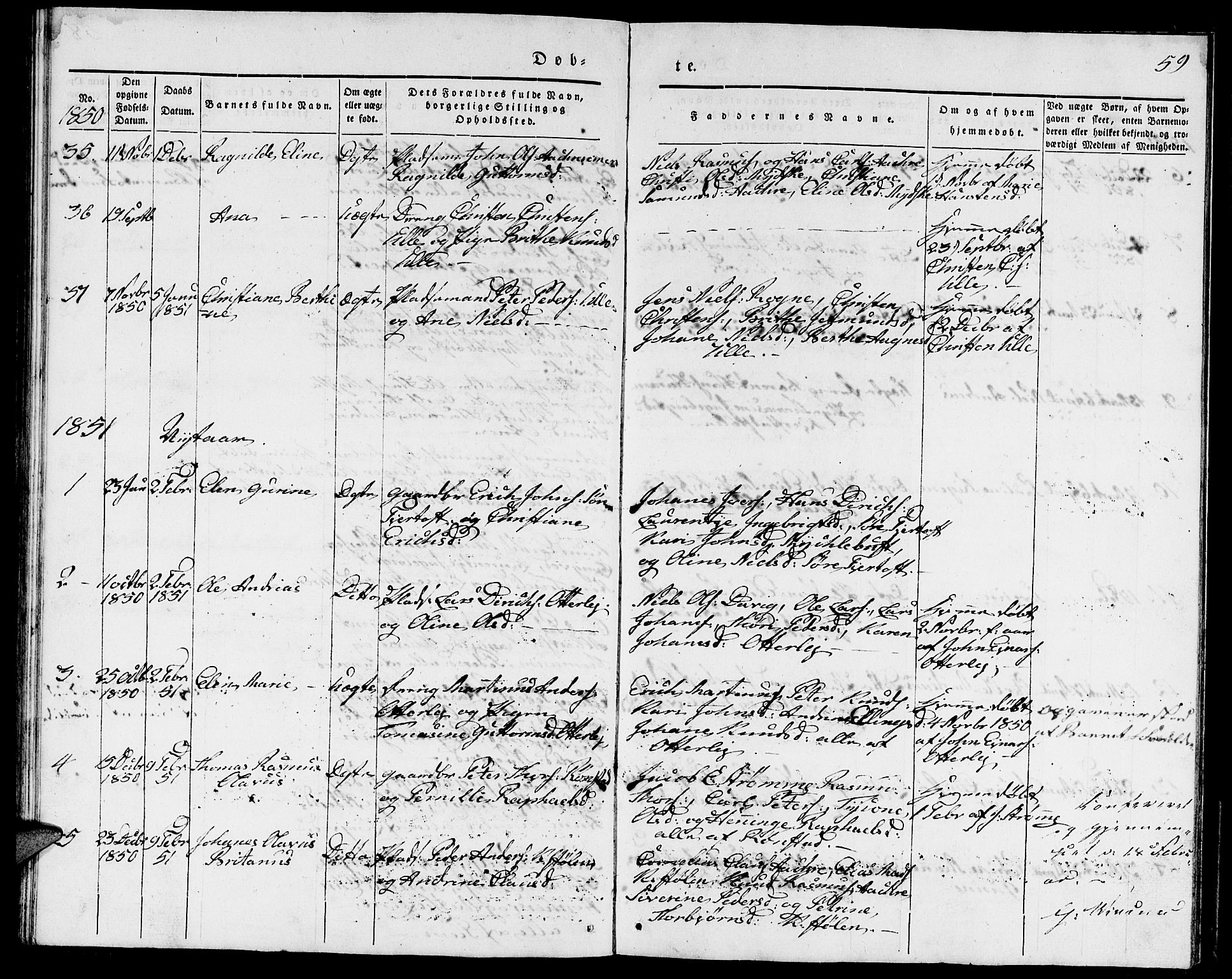 Ministerialprotokoller, klokkerbøker og fødselsregistre - Møre og Romsdal, AV/SAT-A-1454/536/L0507: Parish register (copy) no. 536C02, 1839-1859, p. 59