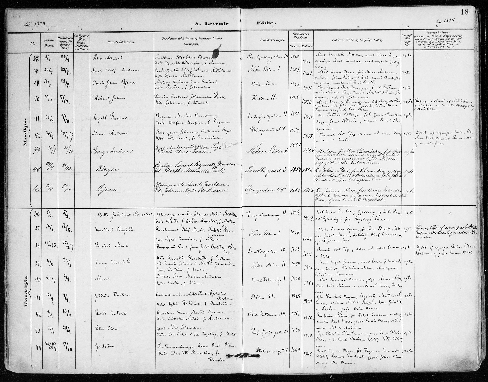 Mariakirken Sokneprestembete, AV/SAB-A-76901/H/Haa/L0008: Parish register (official) no. A 8, 1893-1942, p. 18