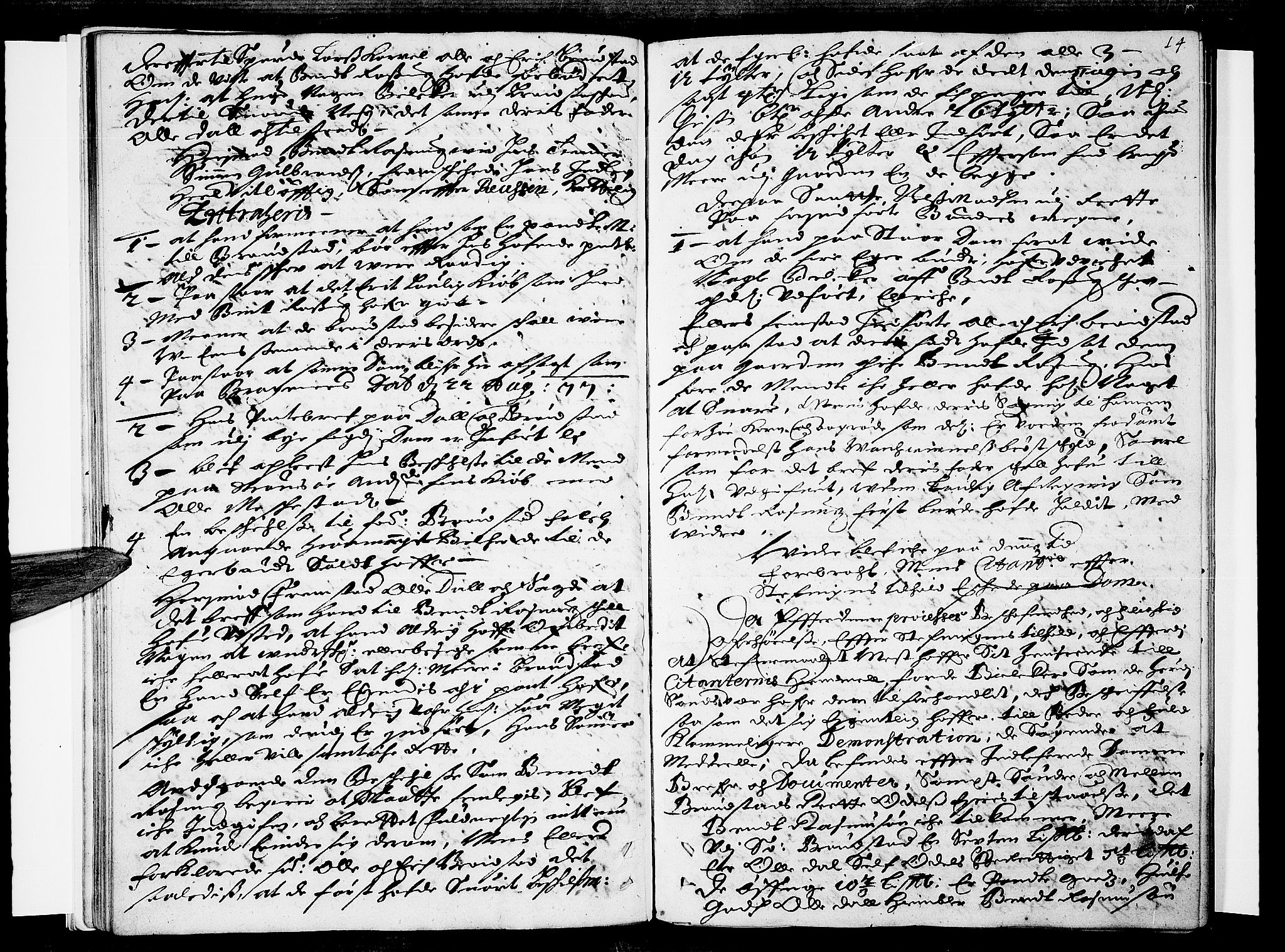 Numedal og Sandsvær sorenskriveri, AV/SAKO-A-128/F/Fa/Faa/L0011: Tingbok, 1677, p. 13b-14a