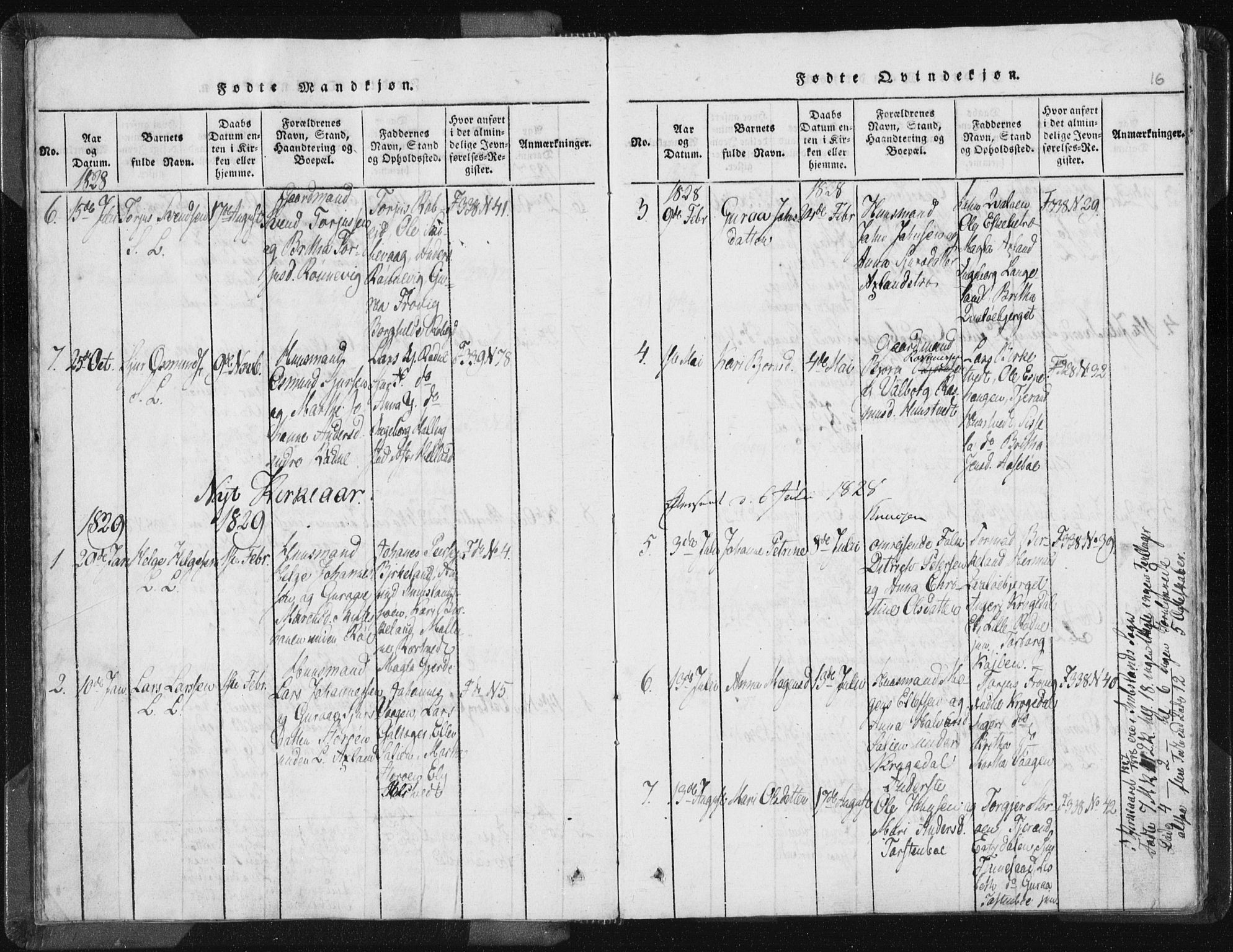 Vikedal sokneprestkontor, AV/SAST-A-101840/01/IV: Parish register (official) no. A 5, 1817-1850, p. 16