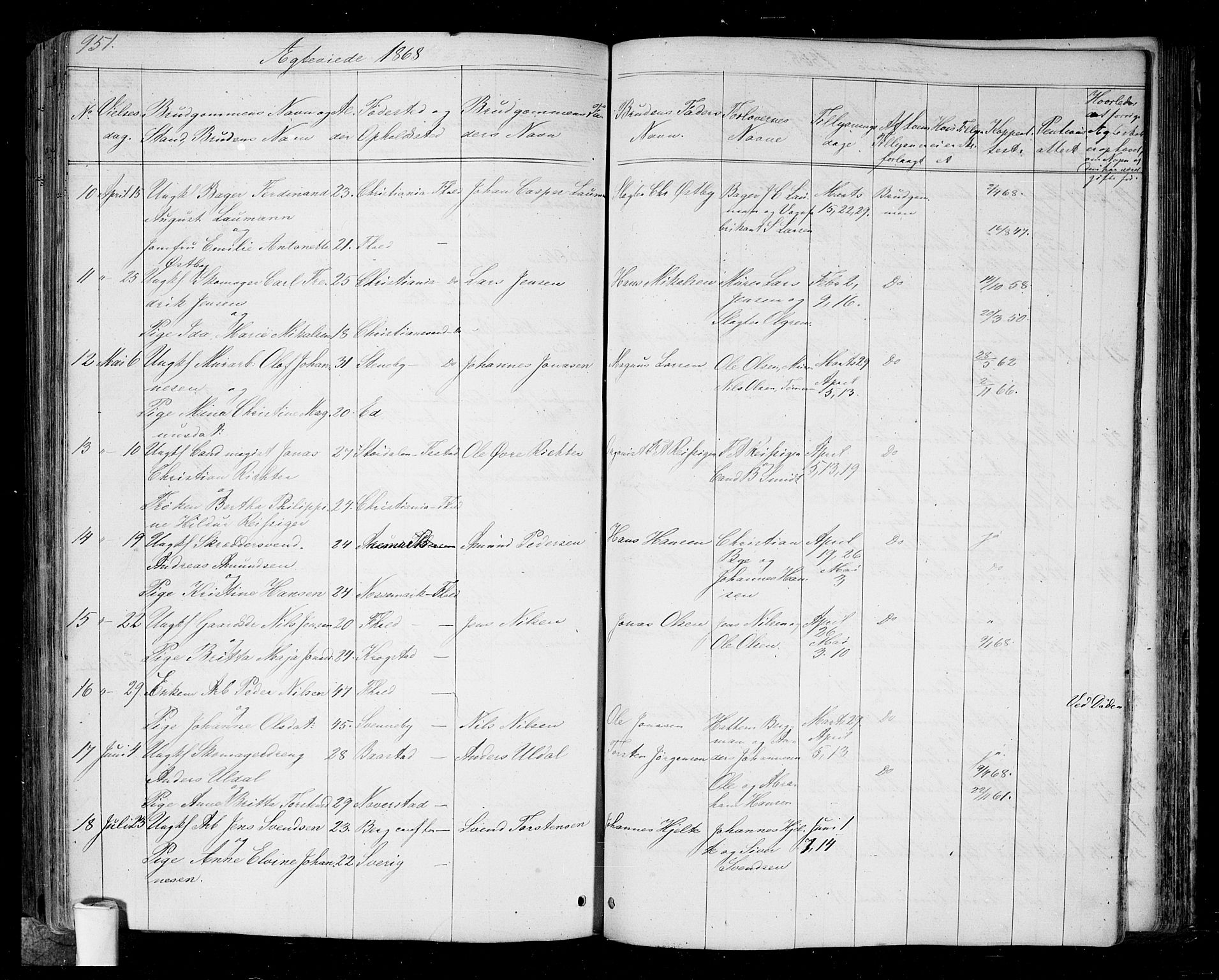Halden prestekontor Kirkebøker, SAO/A-10909/G/Ga/L0005b: Parish register (copy) no. 5B, 1864-1868, p. 951