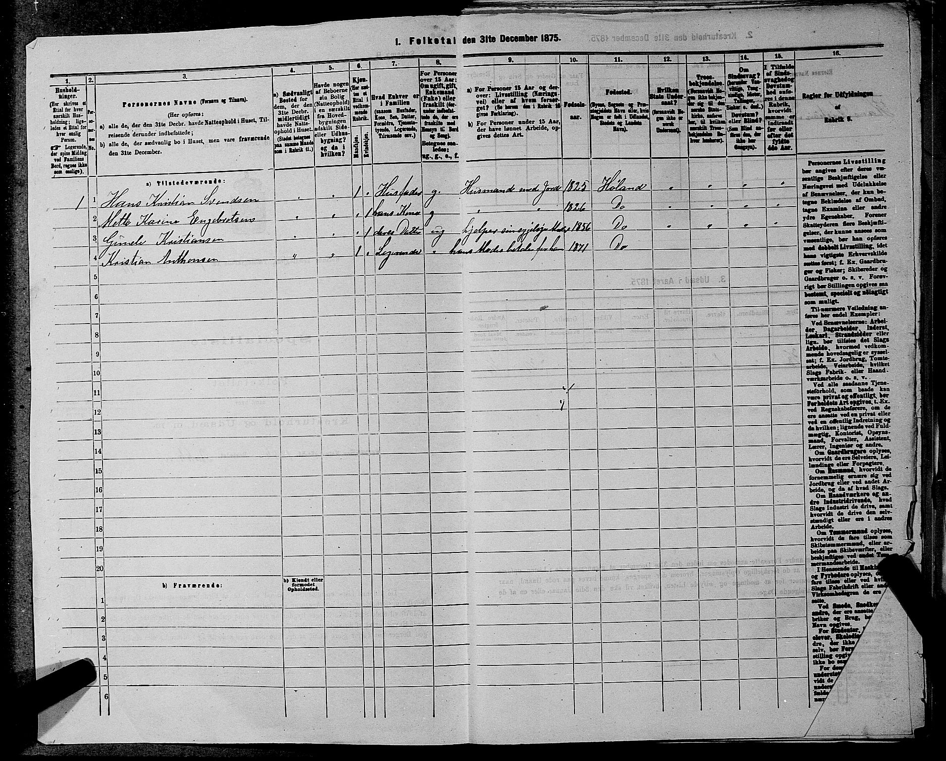 RA, 1875 census for 0221P Høland, 1875, p. 54