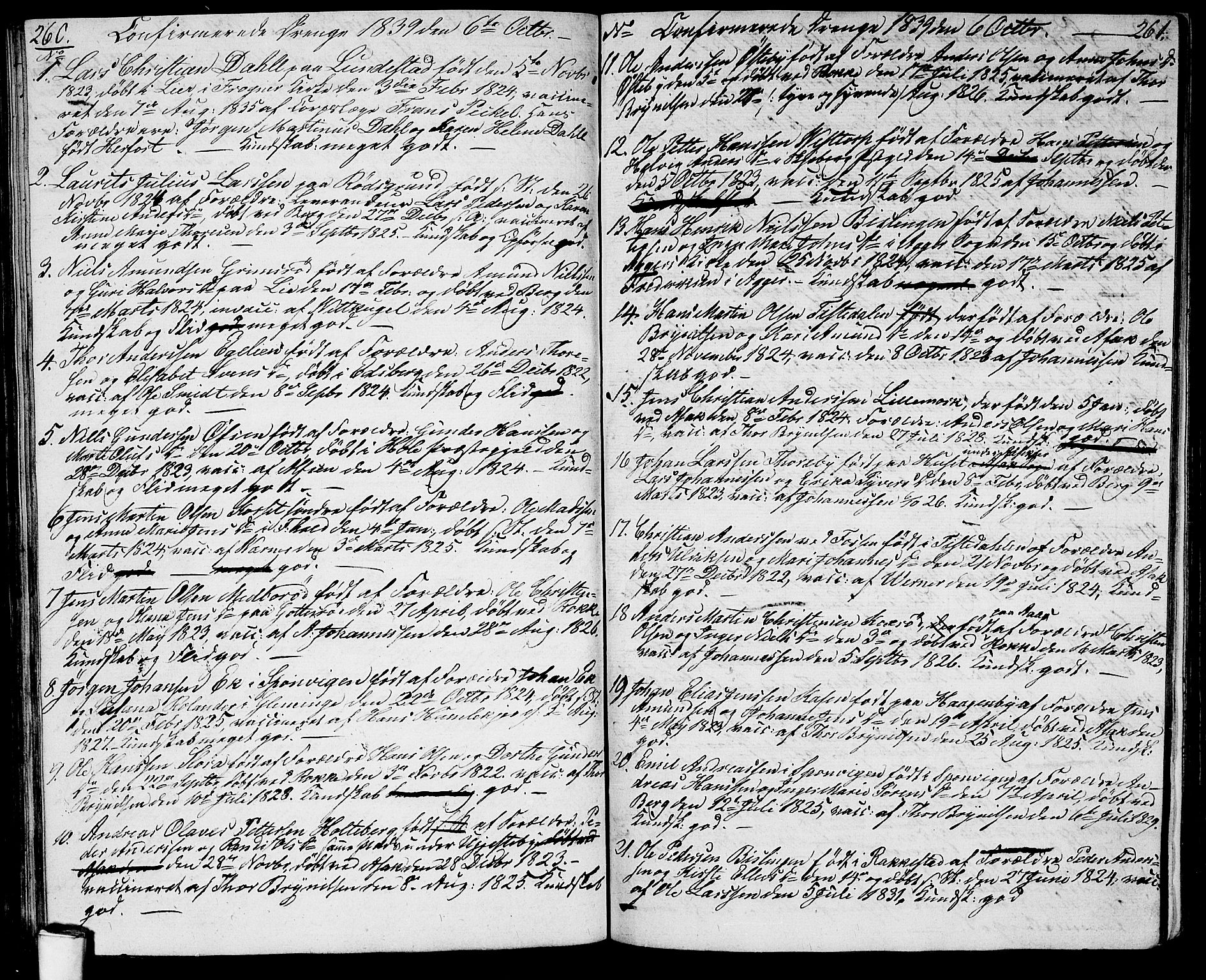 Berg prestekontor Kirkebøker, SAO/A-10902/G/Ga/L0002: Parish register (copy) no. I 2, 1832-1844, p. 260-261