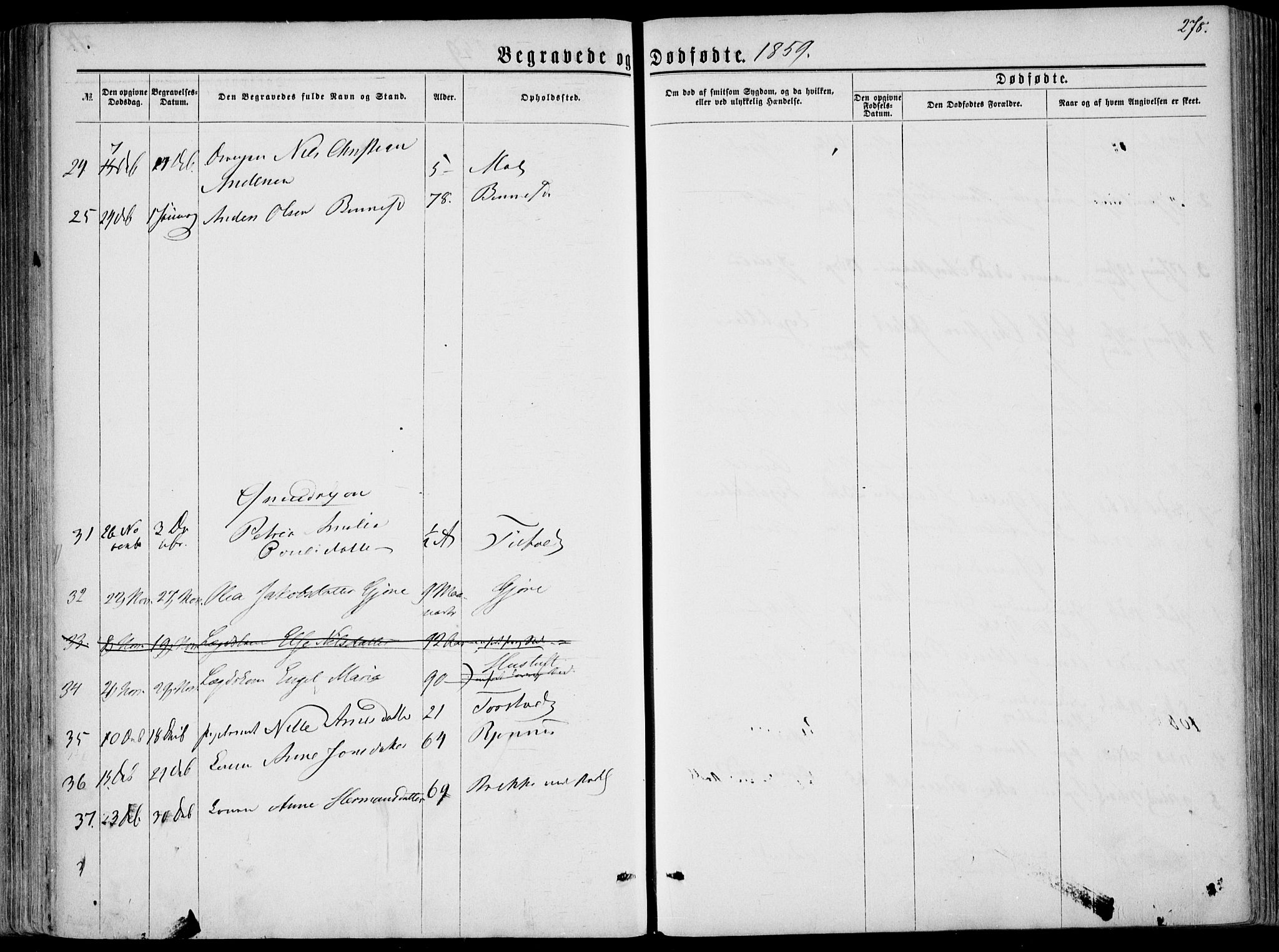 Hedrum kirkebøker, SAKO/A-344/F/Fa/L0007: Parish register (official) no. I 7, 1857-1868, p. 278