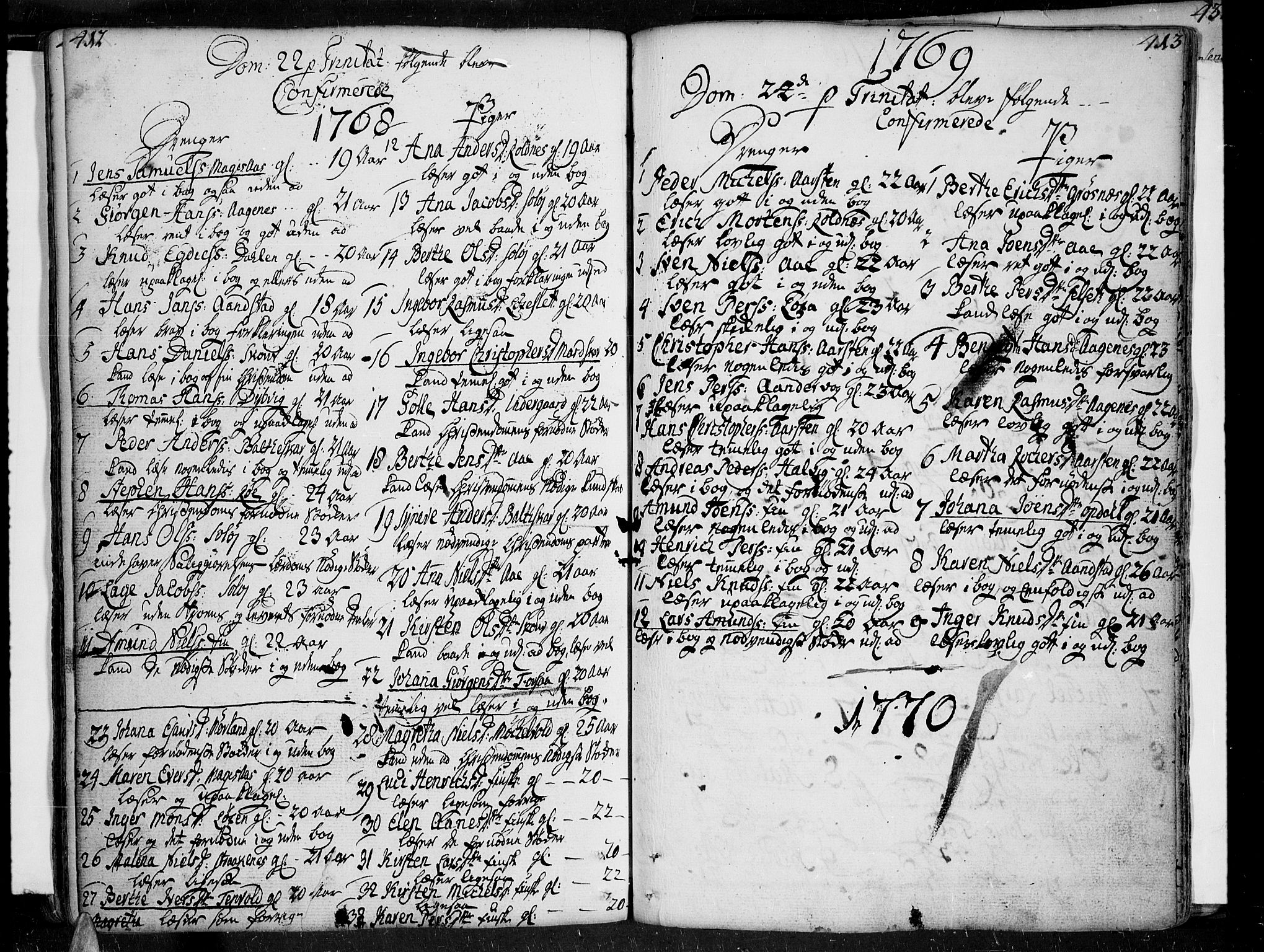 Ibestad sokneprestembete, SATØ/S-0077/H/Ha/Haa/L0002kirke: Parish register (official) no. 2, 1751-1775, p. 412-413