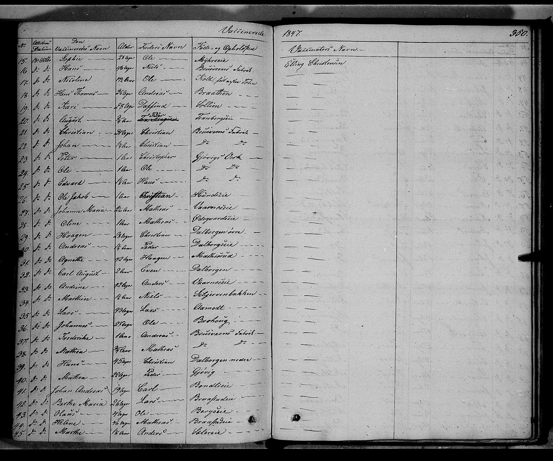 Vardal prestekontor, AV/SAH-PREST-100/H/Ha/Haa/L0005: Parish register (official) no. 5, 1831-1853, p. 350