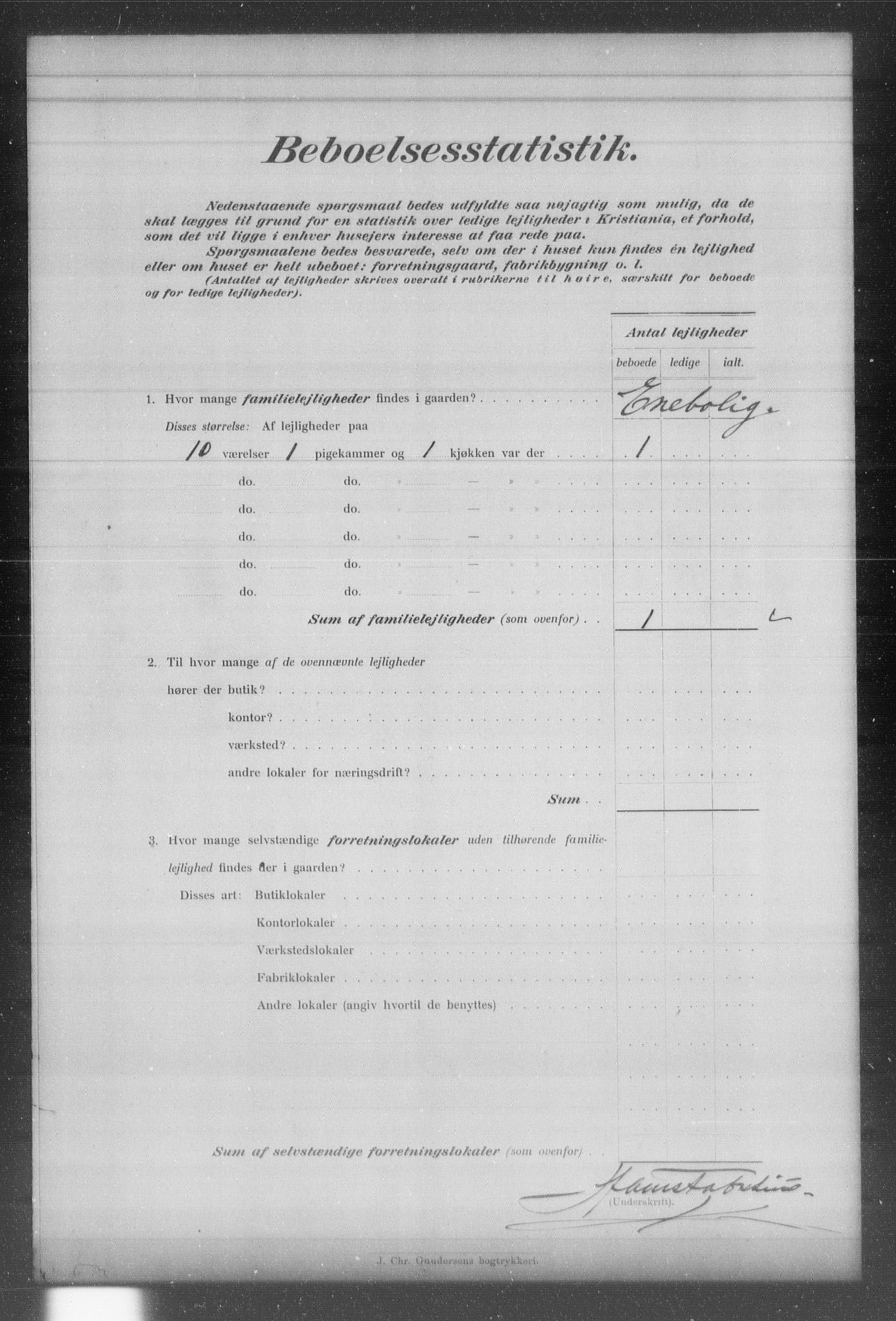 OBA, Municipal Census 1903 for Kristiania, 1903, p. 8694