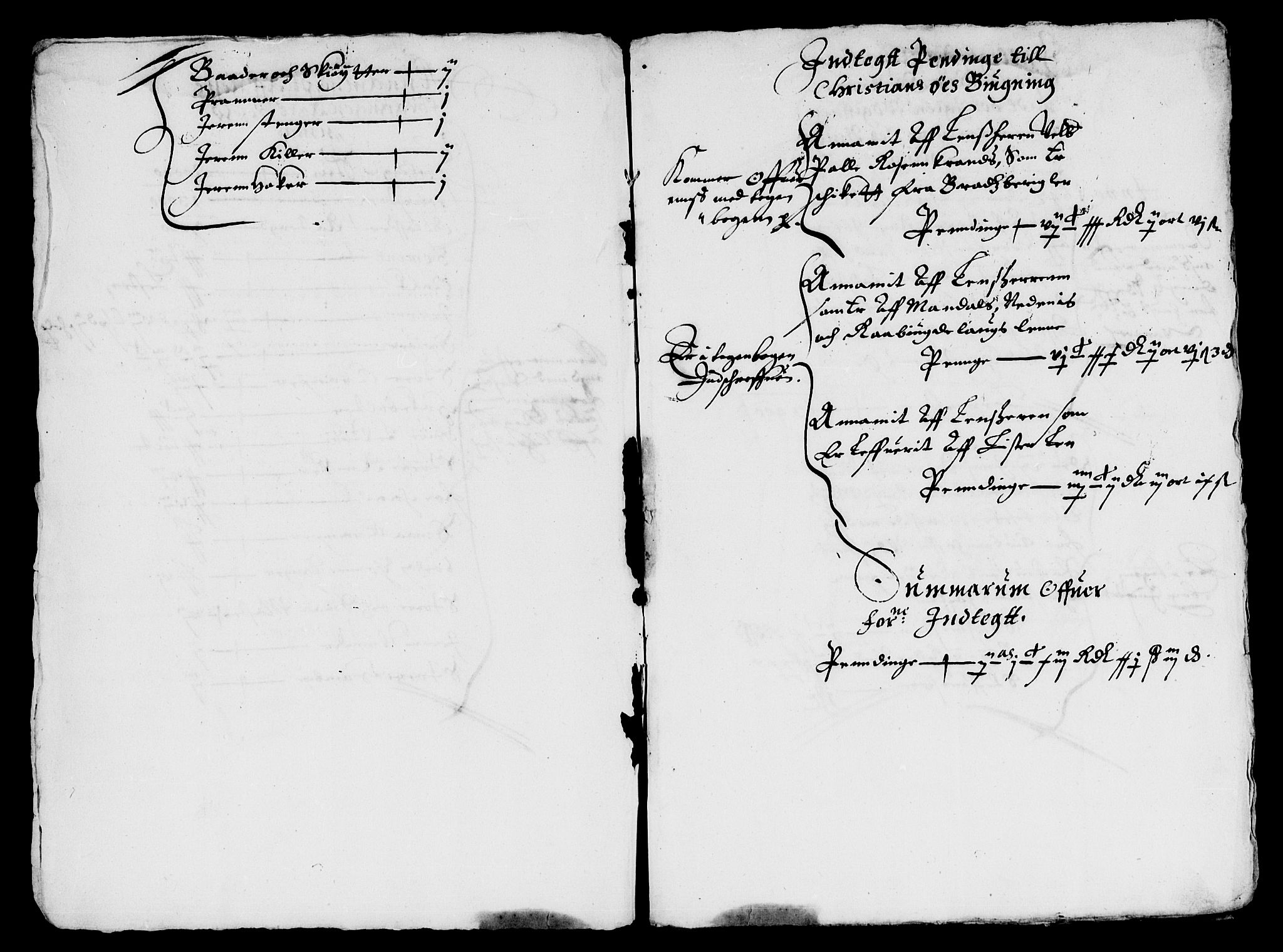 Rentekammeret inntil 1814, Reviderte regnskaper, Lensregnskaper, AV/RA-EA-5023/R/Rb/Rbq/L0033: Nedenes len. Mandals len. Råbyggelag., 1642-1644